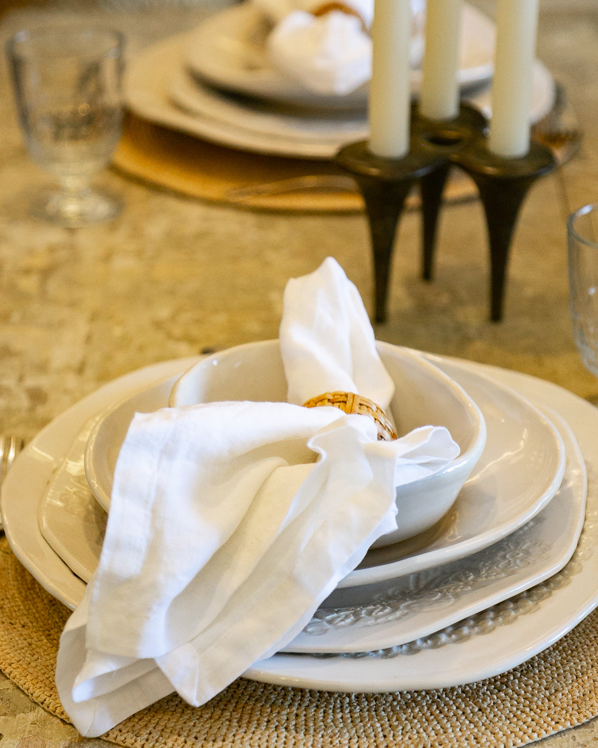Crochet Palm Raffia Placemat | Round