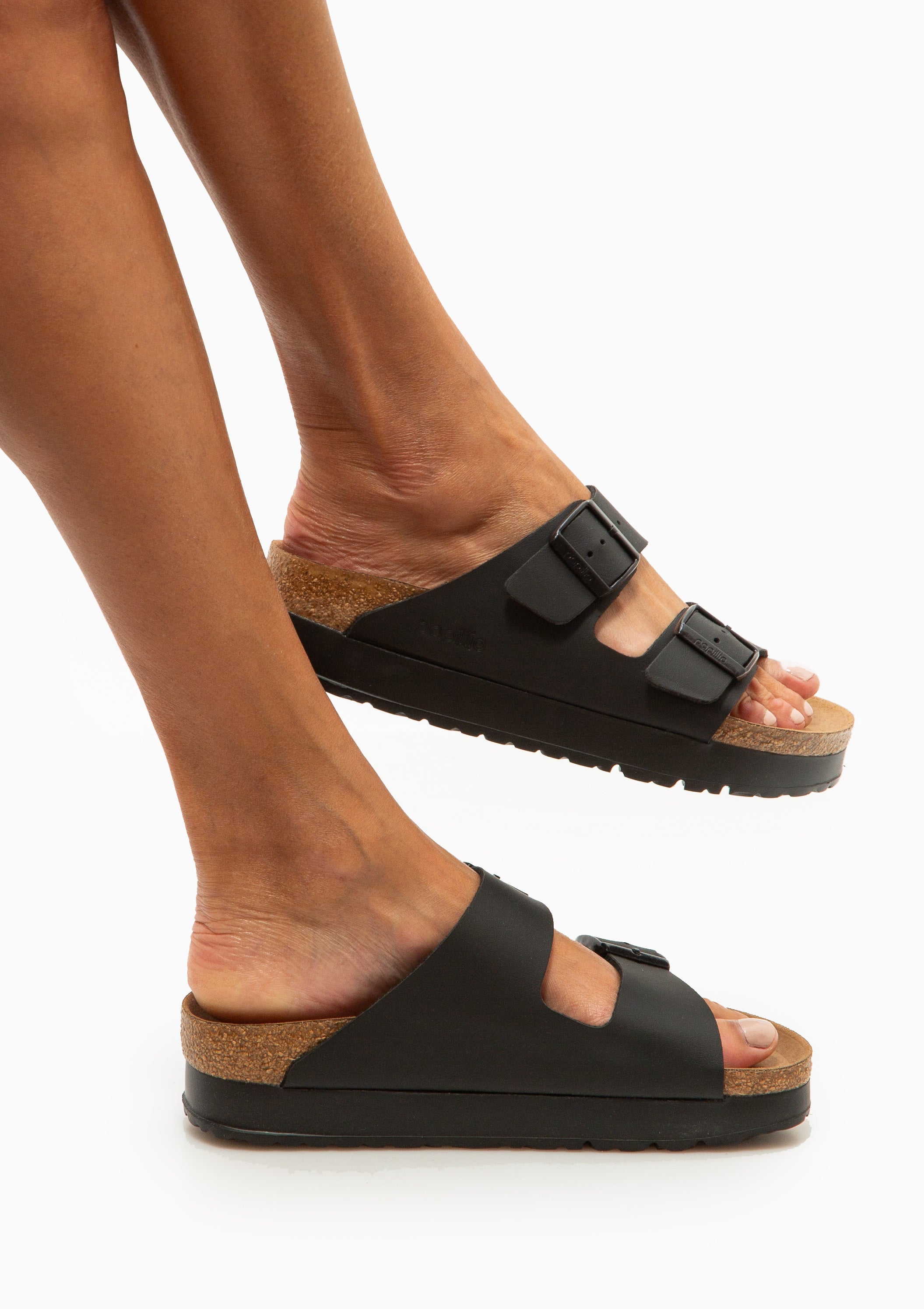 Birkenstock | Arizona Flex Platform Birko-Flor Sandal | Black