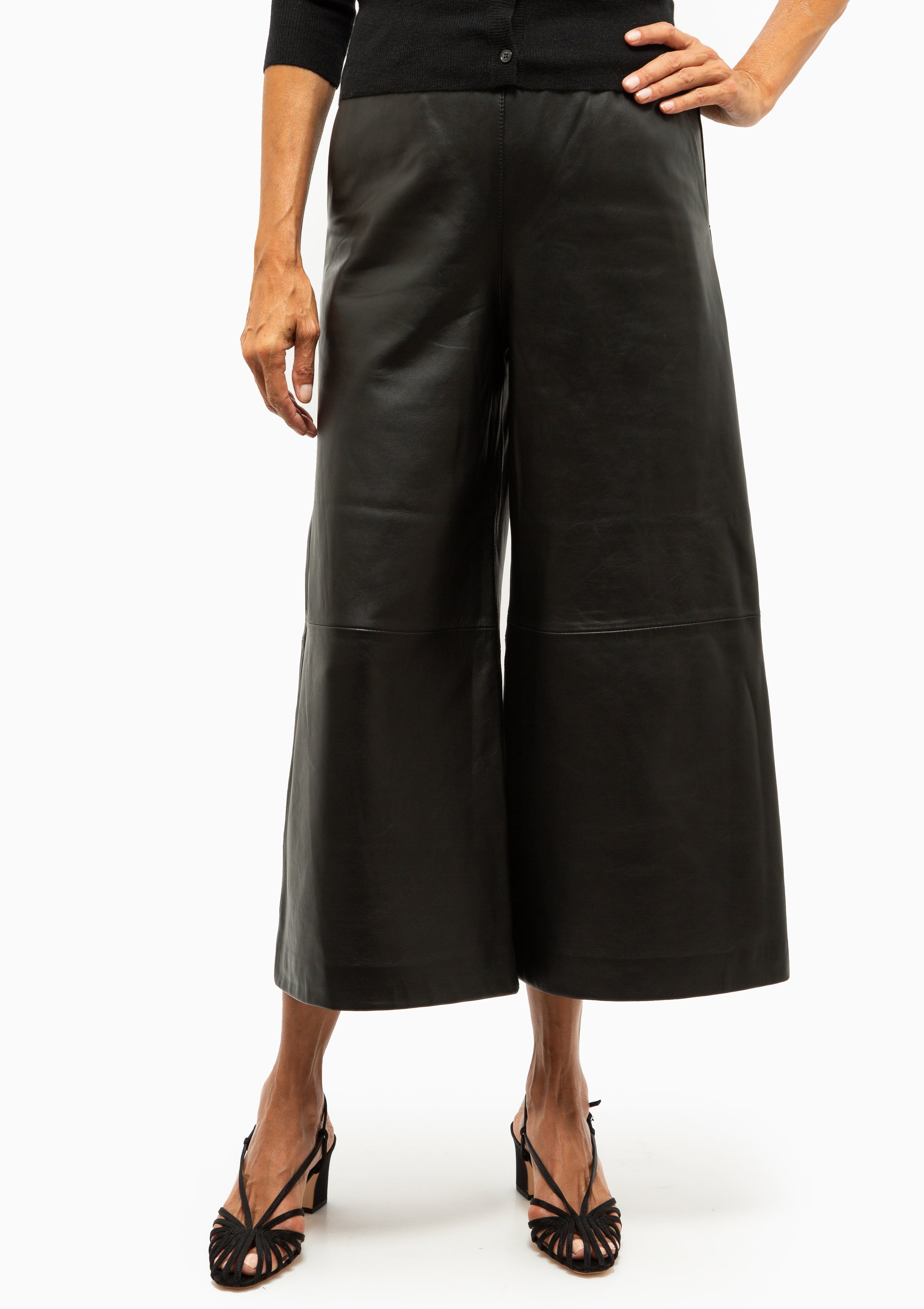 Leather Culotte | Black