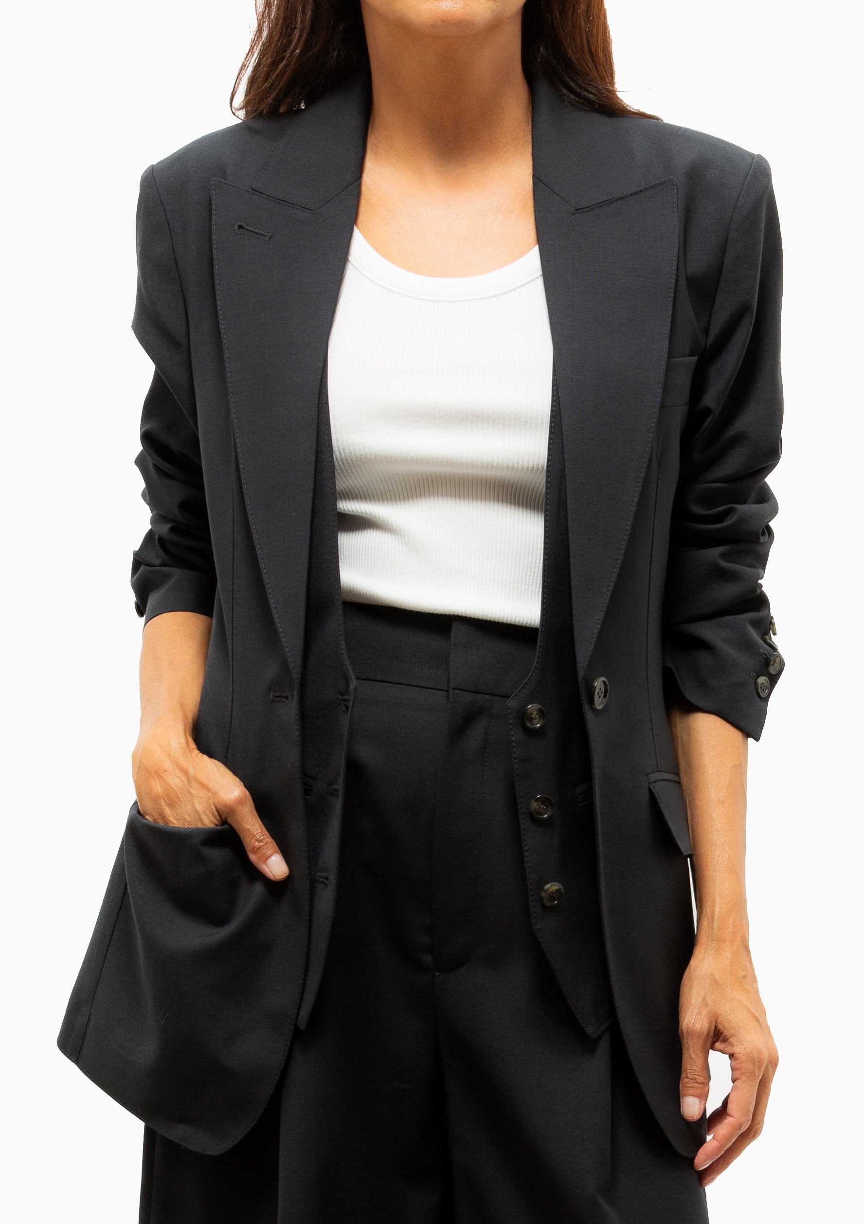 Oversized Layered Blazer | Iron