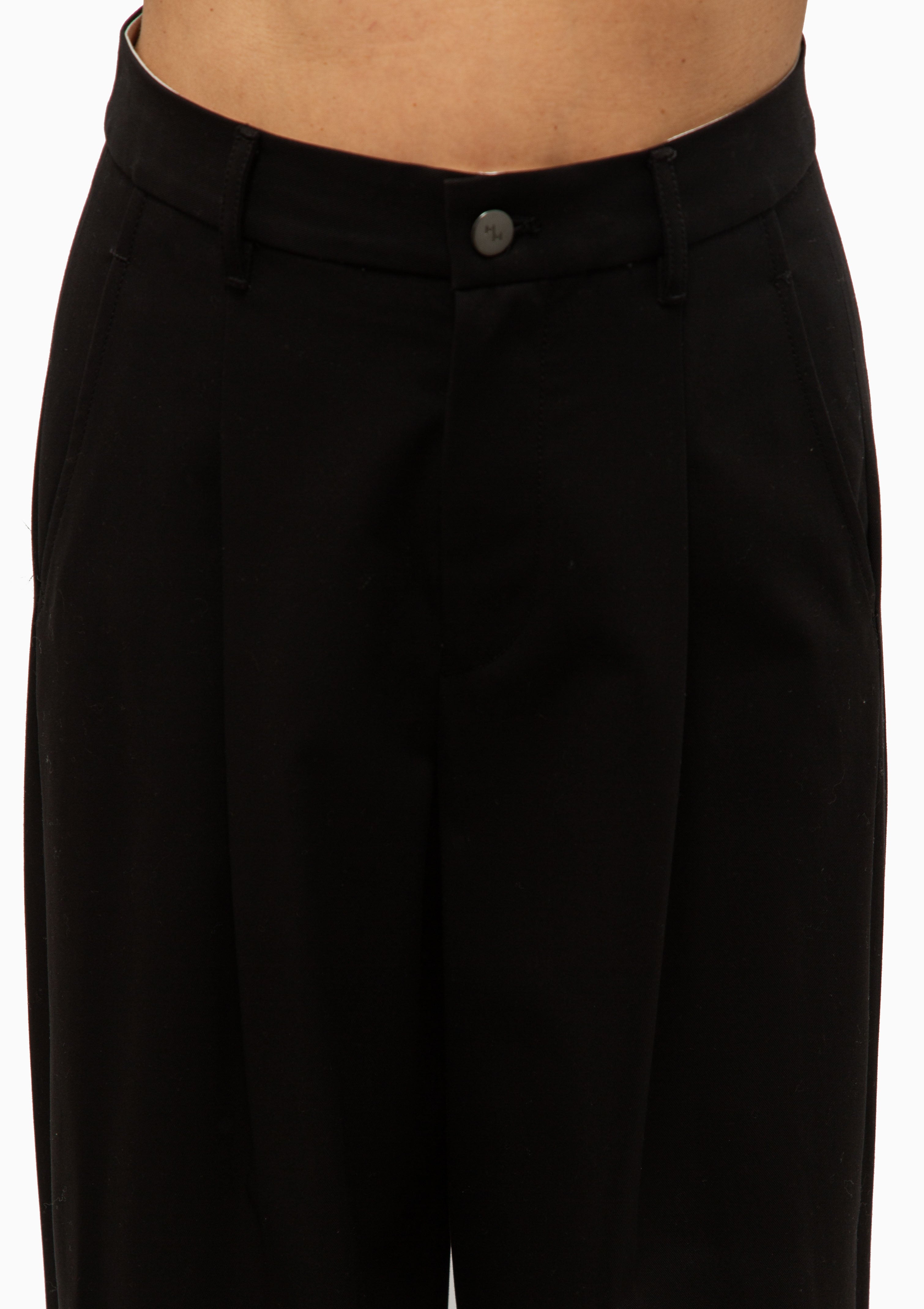 Pleat Front Trouser | Black