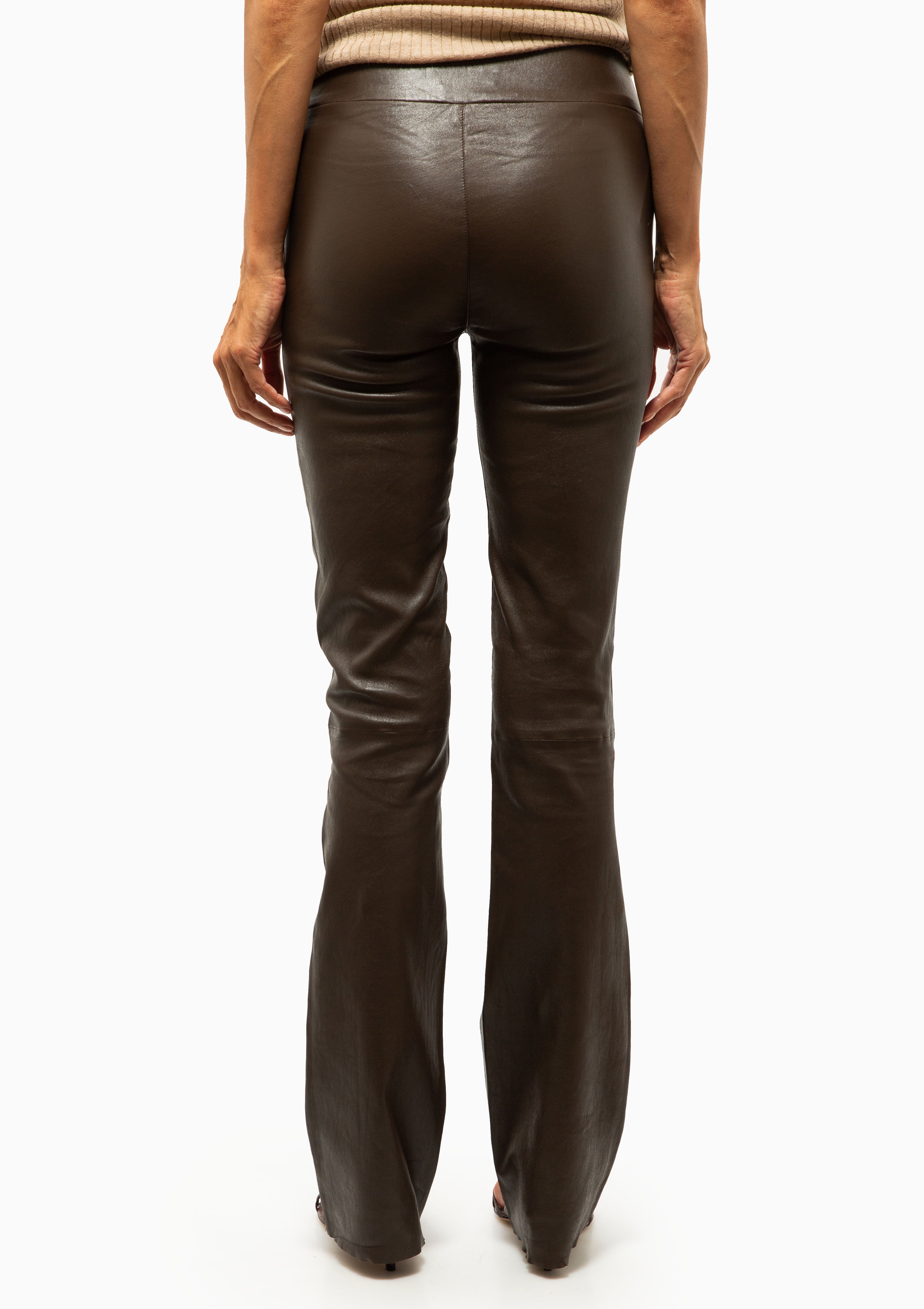 Leather Micro Flare | Americano