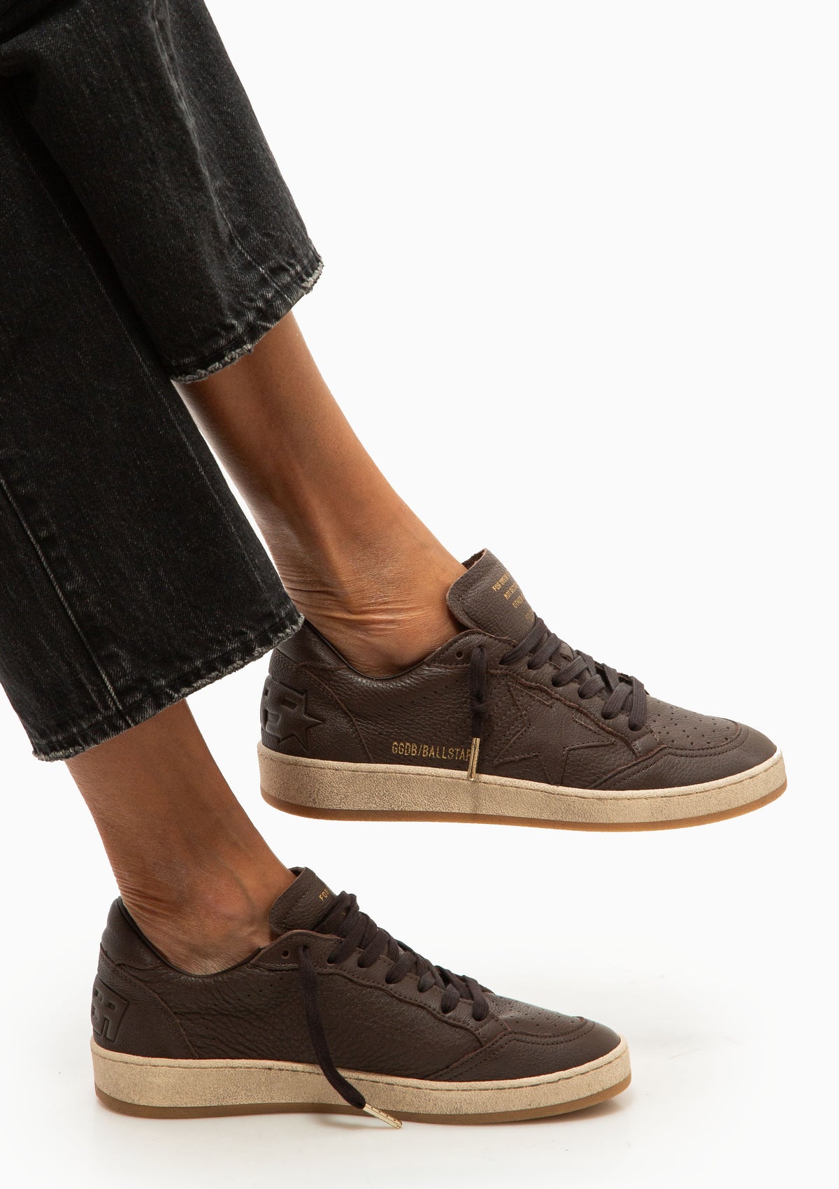 Ball Star Sneaker Tone On Tone Leather | Dark Brown