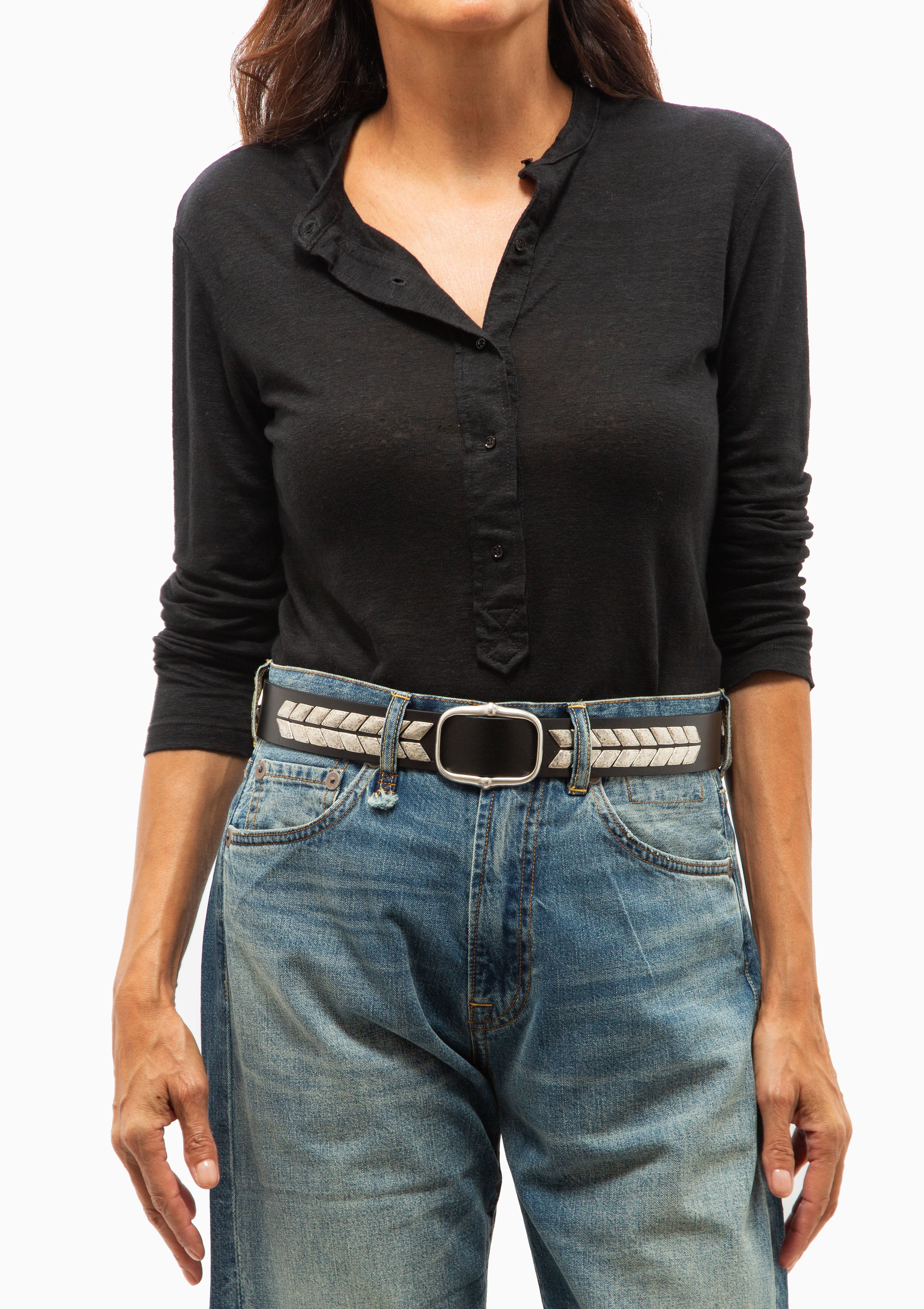 Belja Belt | Black/Silver