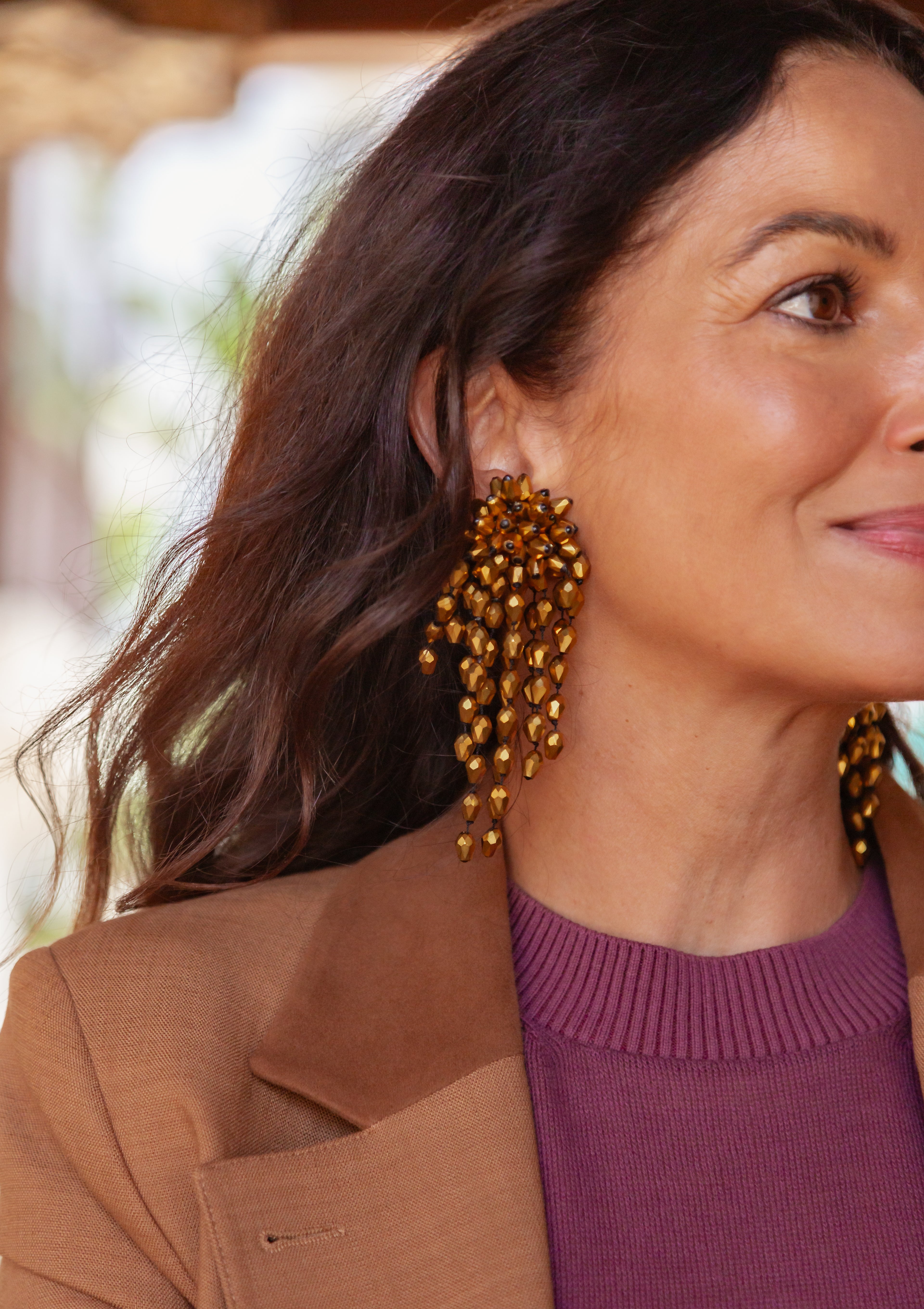 Hanabi Earrings | Bronze/Silver