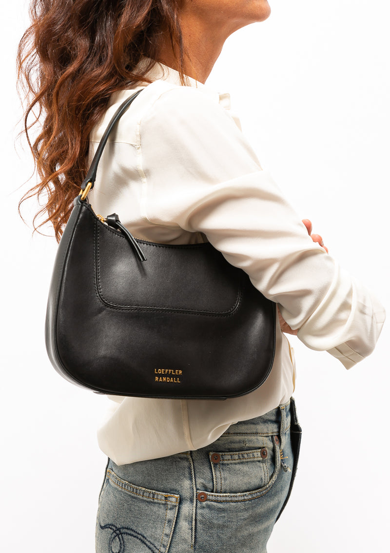 Greta Round Shoulder Bag | Black
