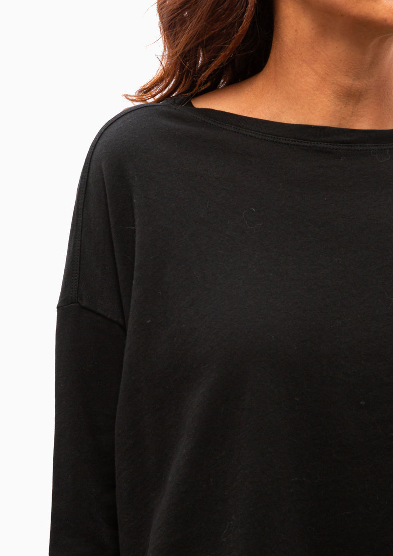 Classic Jersey Cocoon Top | Black