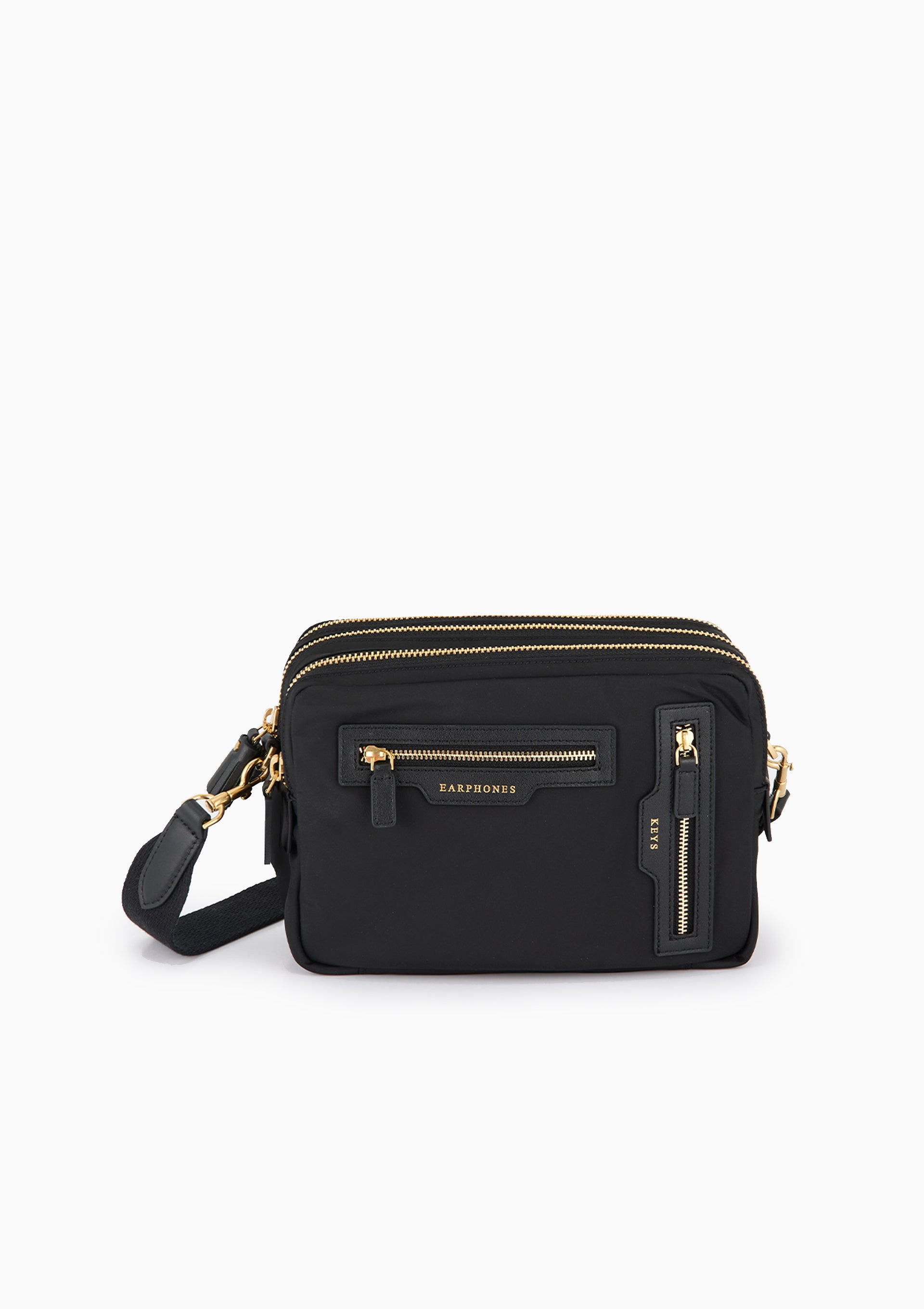 Crossbody Trio Econyl Regenerated Nylon | Black