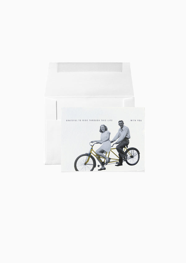 Bicycle Grateful To Ride Through This Life With You Greeting Card