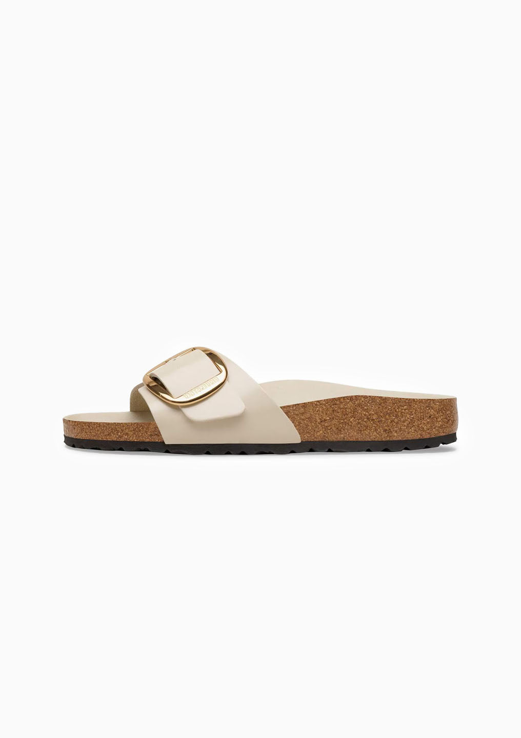 Madrid Big Buckle Sandal | High Shine Oyster