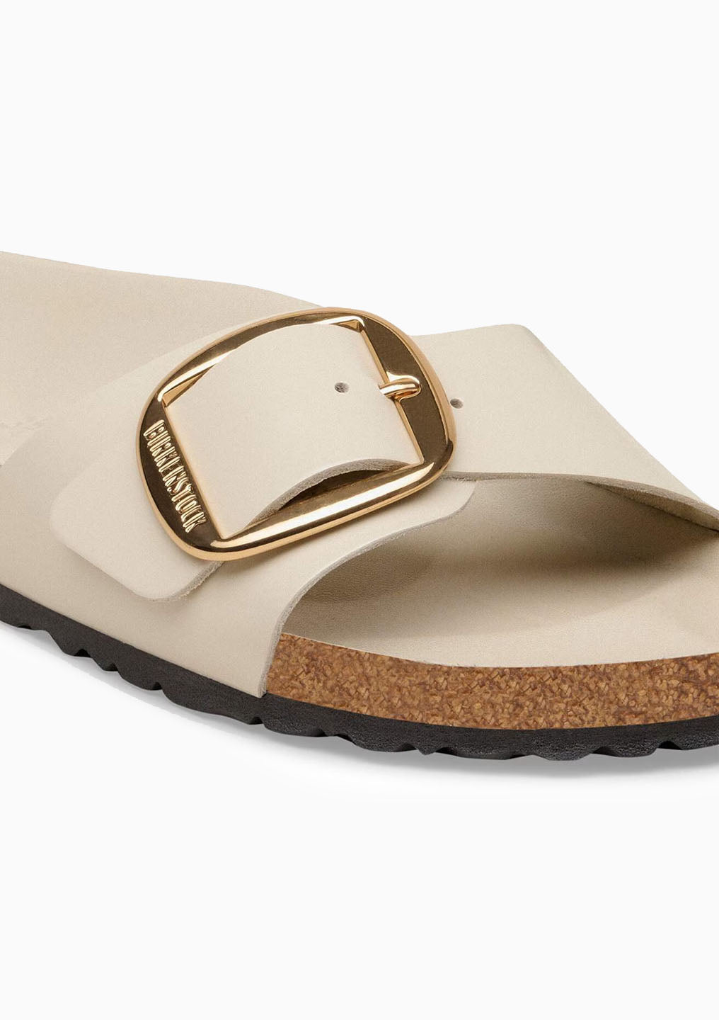 Madrid Big Buckle Sandal | High Shine Oyster