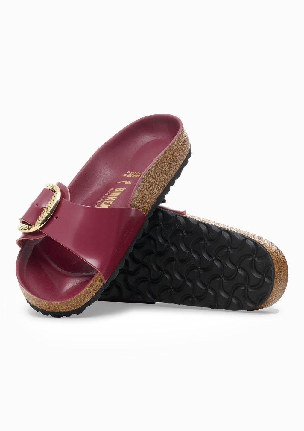 Madrid Hammered Big Buckle Sandal | High Shine Zinfandel