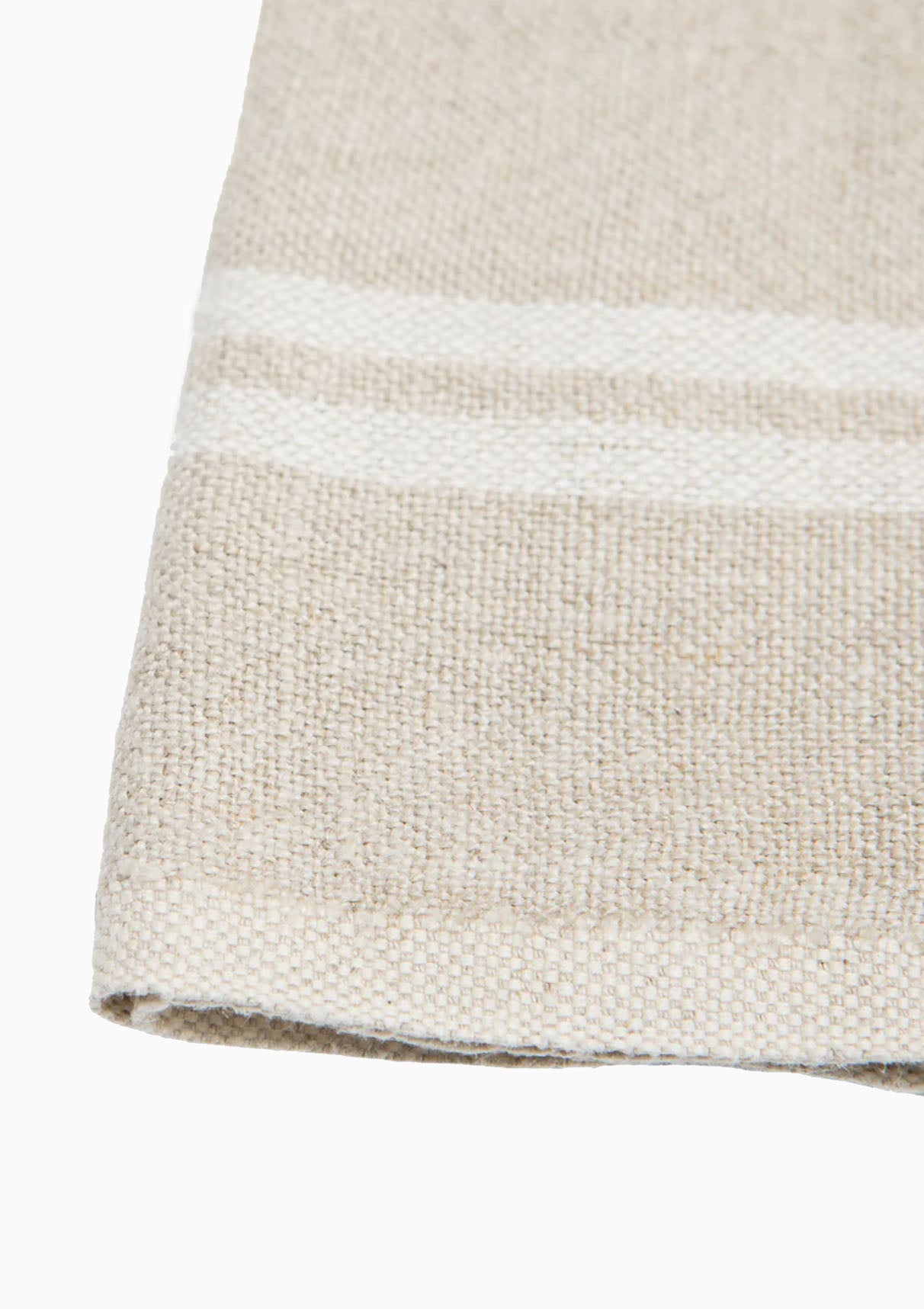 Vintage Linen Towels Set of 2, Natural/Ivory