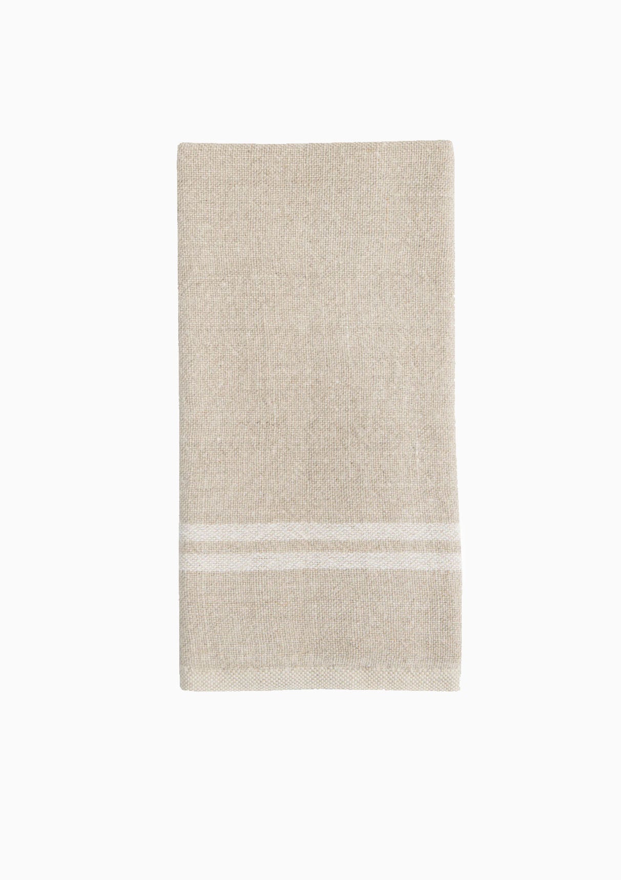 Vintage Linen Towels Set of 2, Natural/Ivory