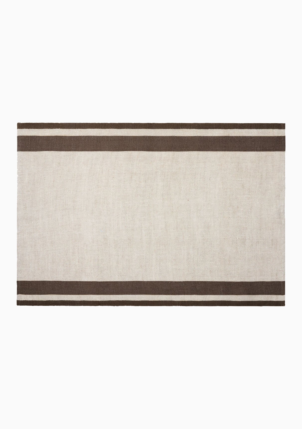 Gordes Tea Towels Set of 2 | Natural/Chocolate