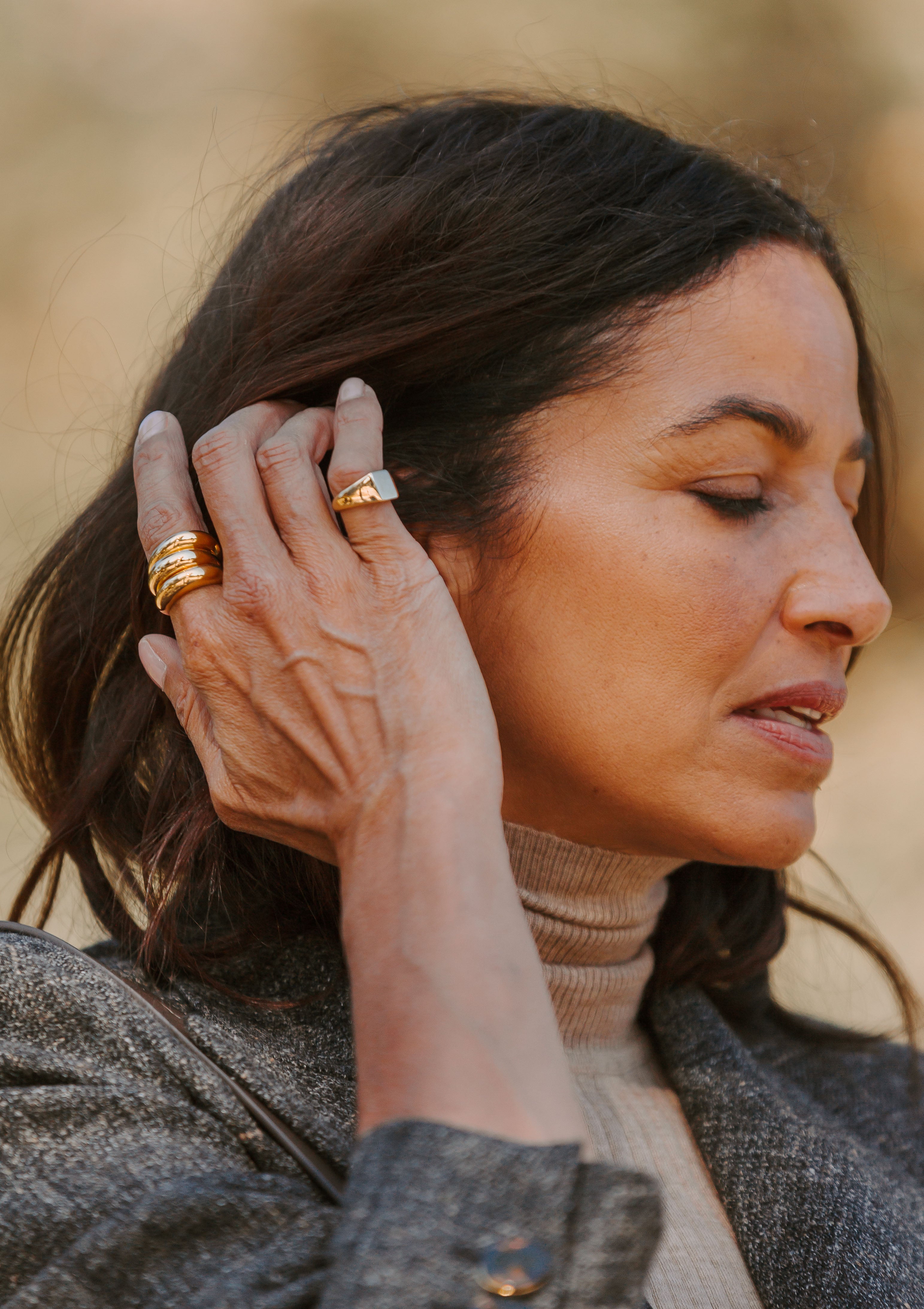 Fanned Stacking Rings | Gold
