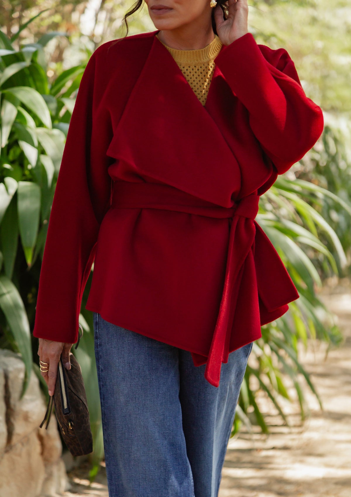 Sasha Wool Coat | Cerise
