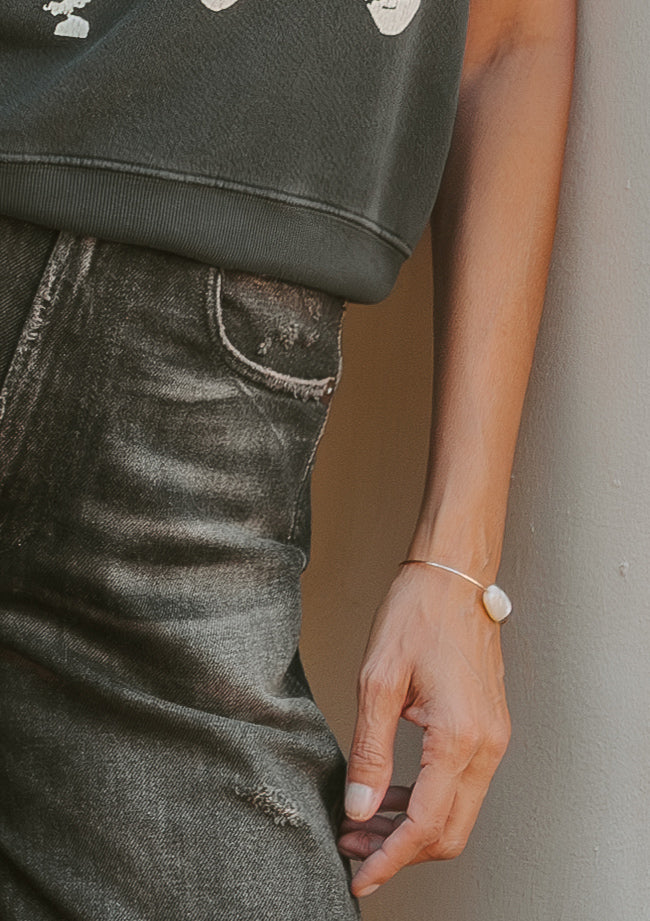 Angel Chalcedony Cuff Bracelet