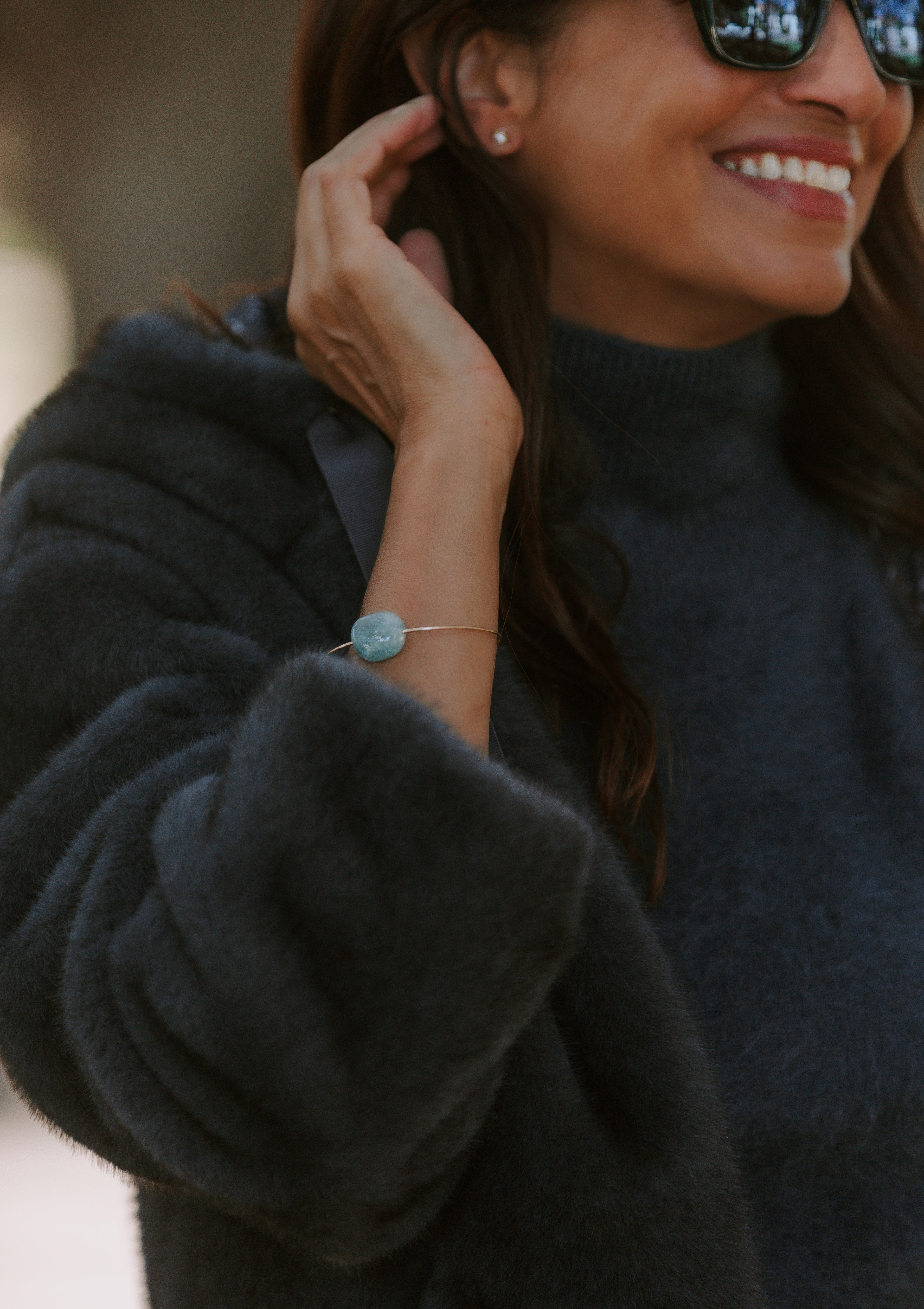 Aquamarine Cuff Bracelet
