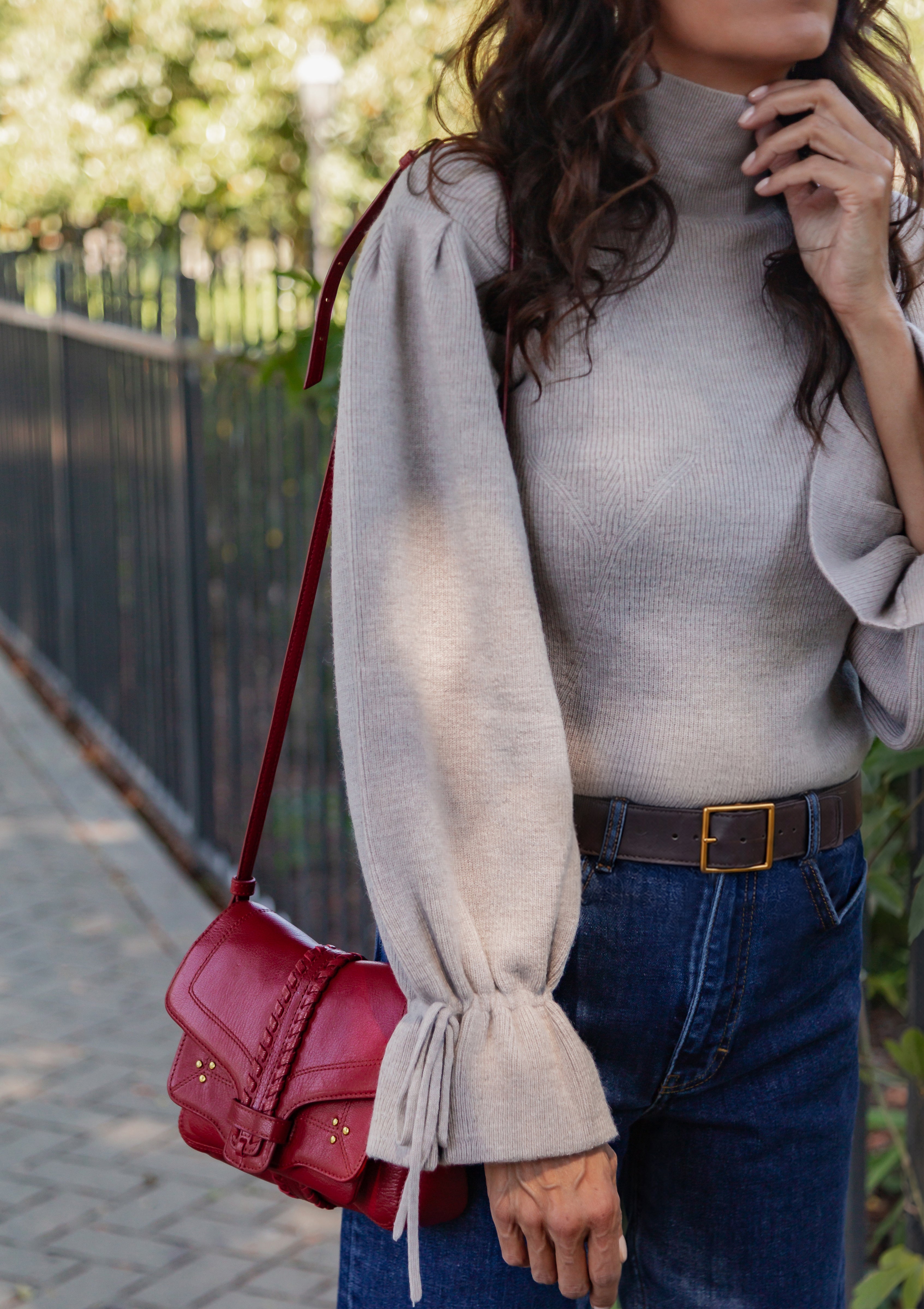 Gabriele Belt | Suede Espresso/Gold