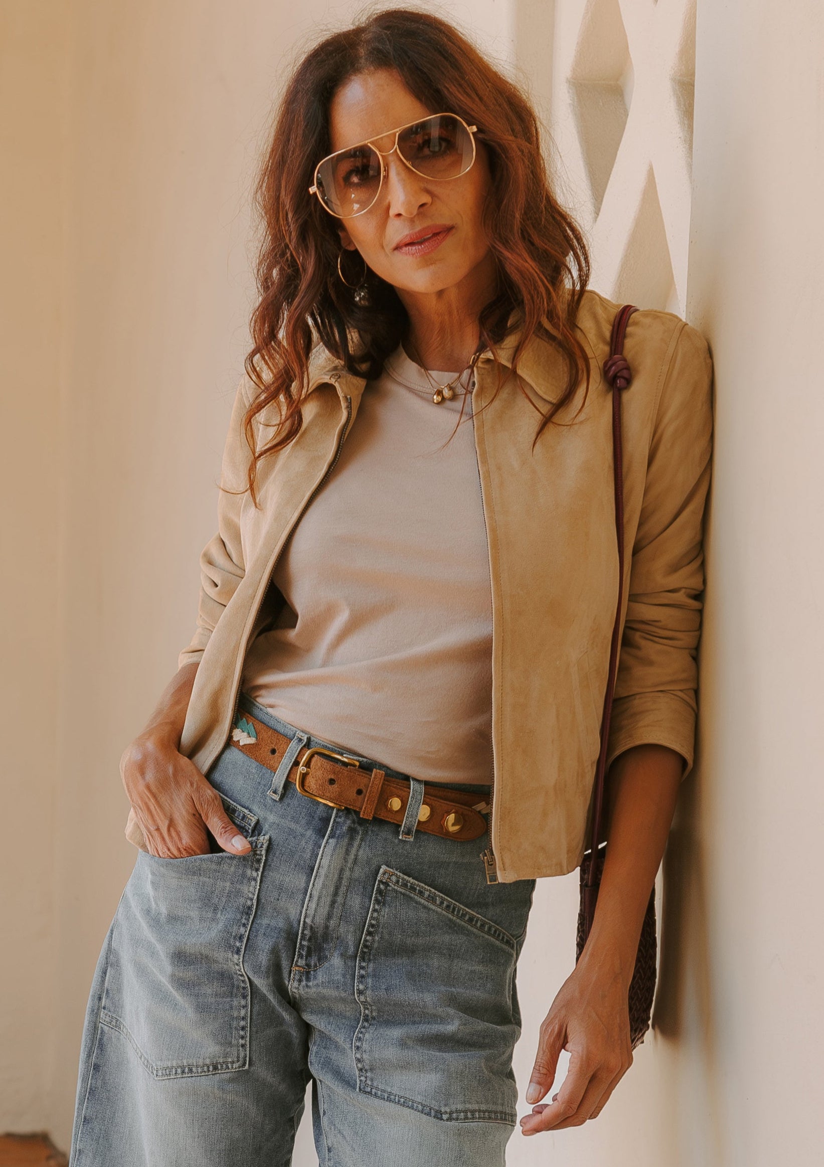 Carter Aviator Style Sunglasses | Rose Gold/Honey