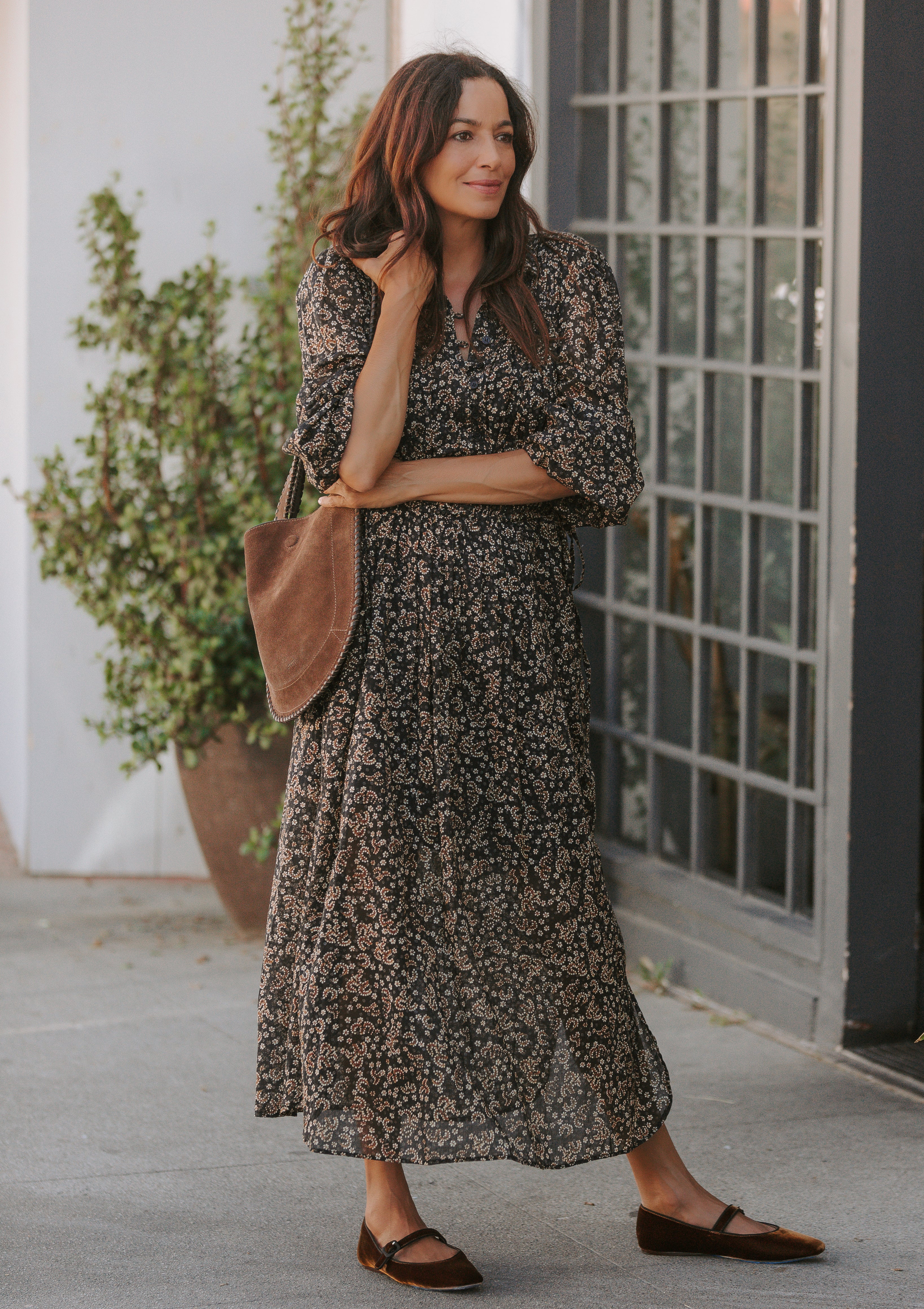 Dalida Dress | Black/Ochre