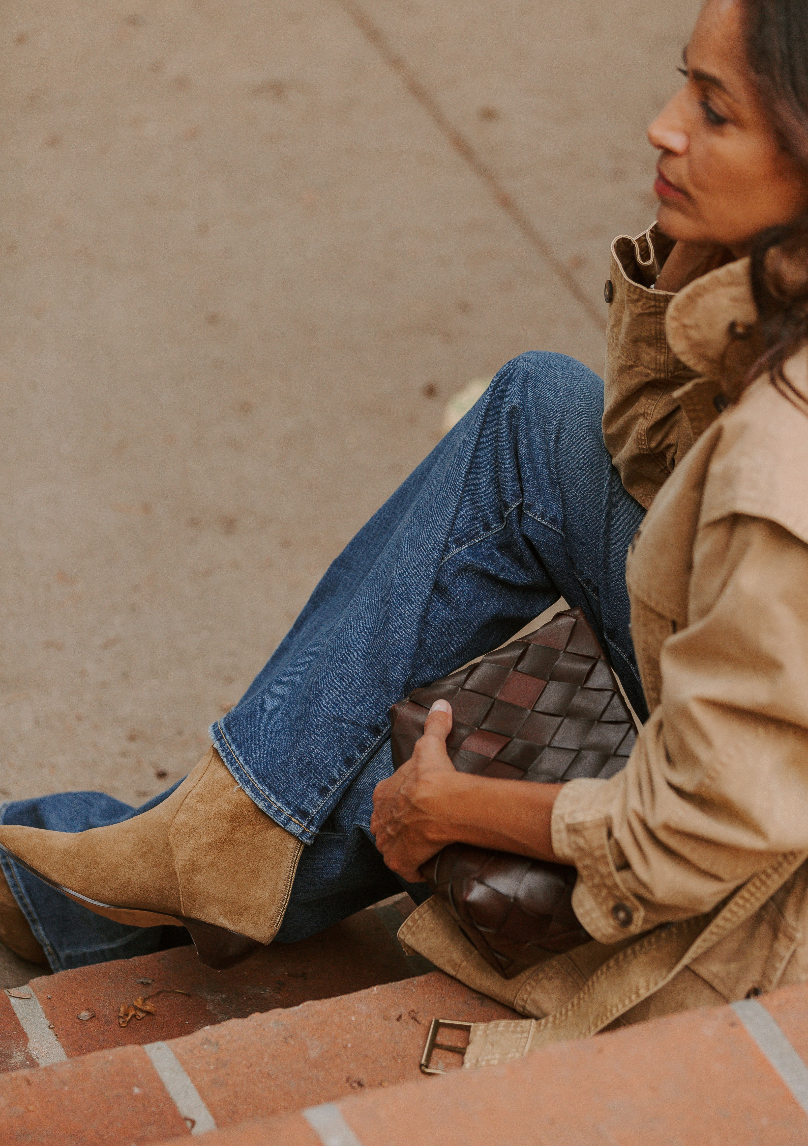 Allegra Ankle Boot | Taupe Suede