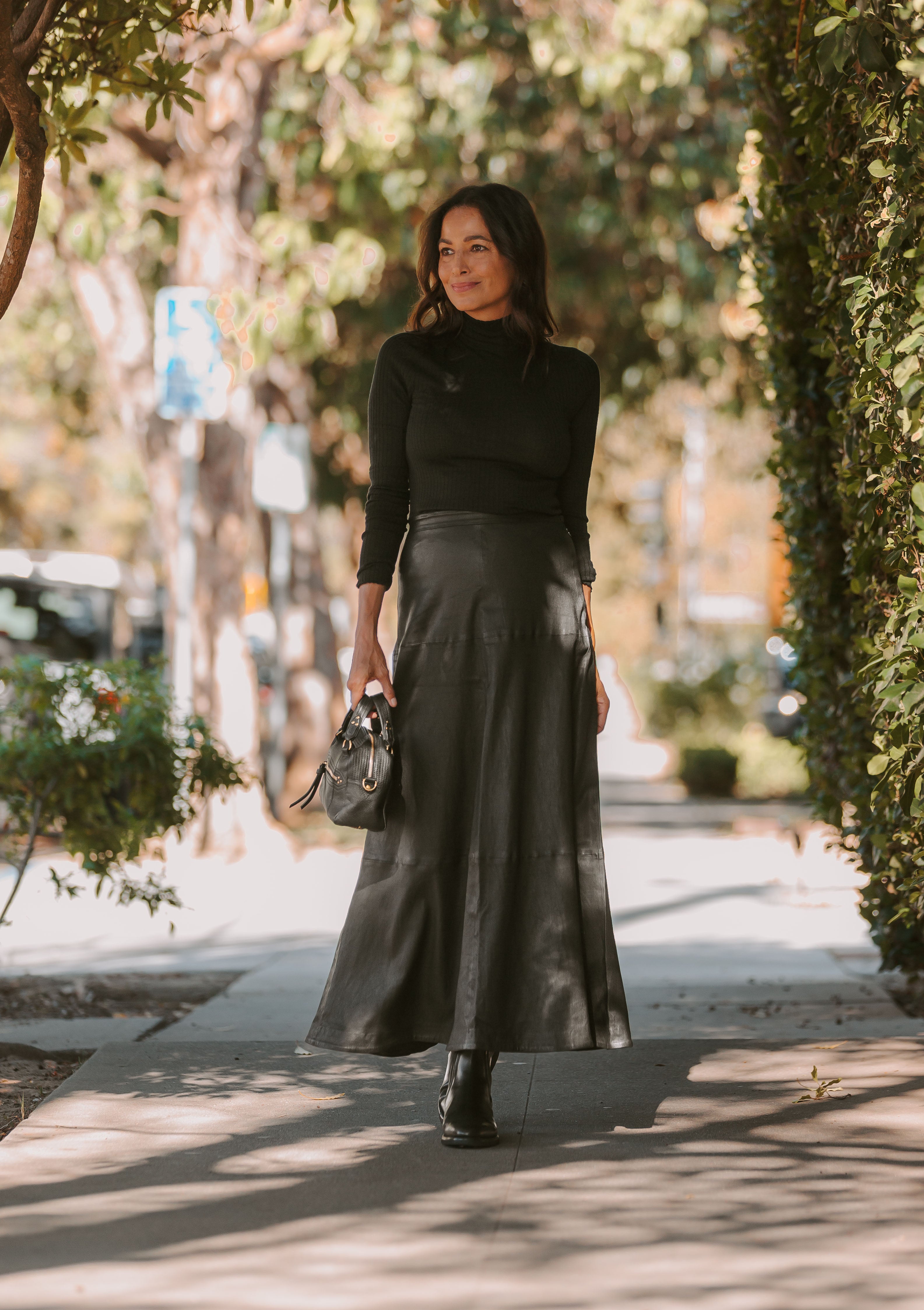 Leather Julia Skirt | Black