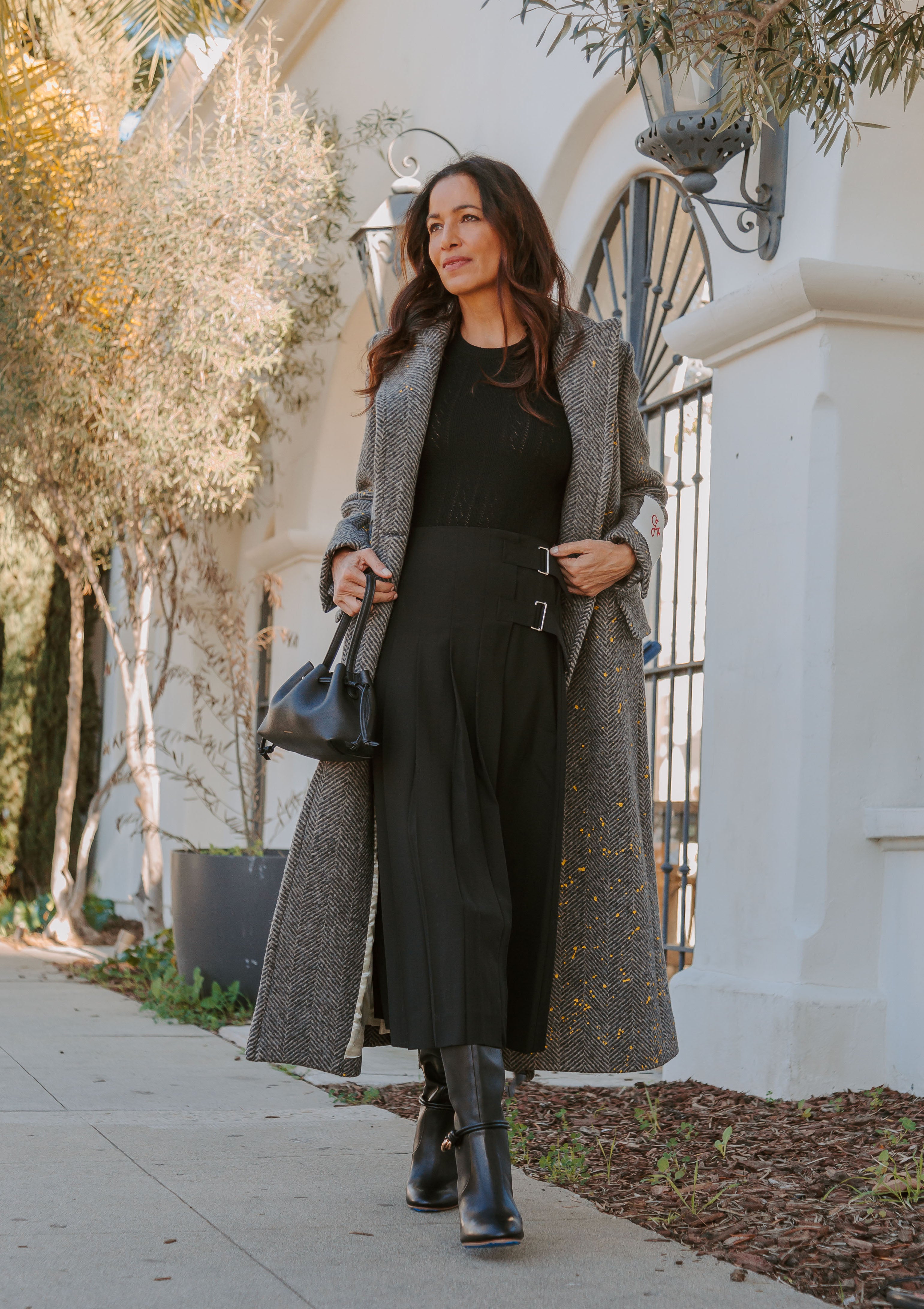 Elisa Pleated Midi Skirt | Black