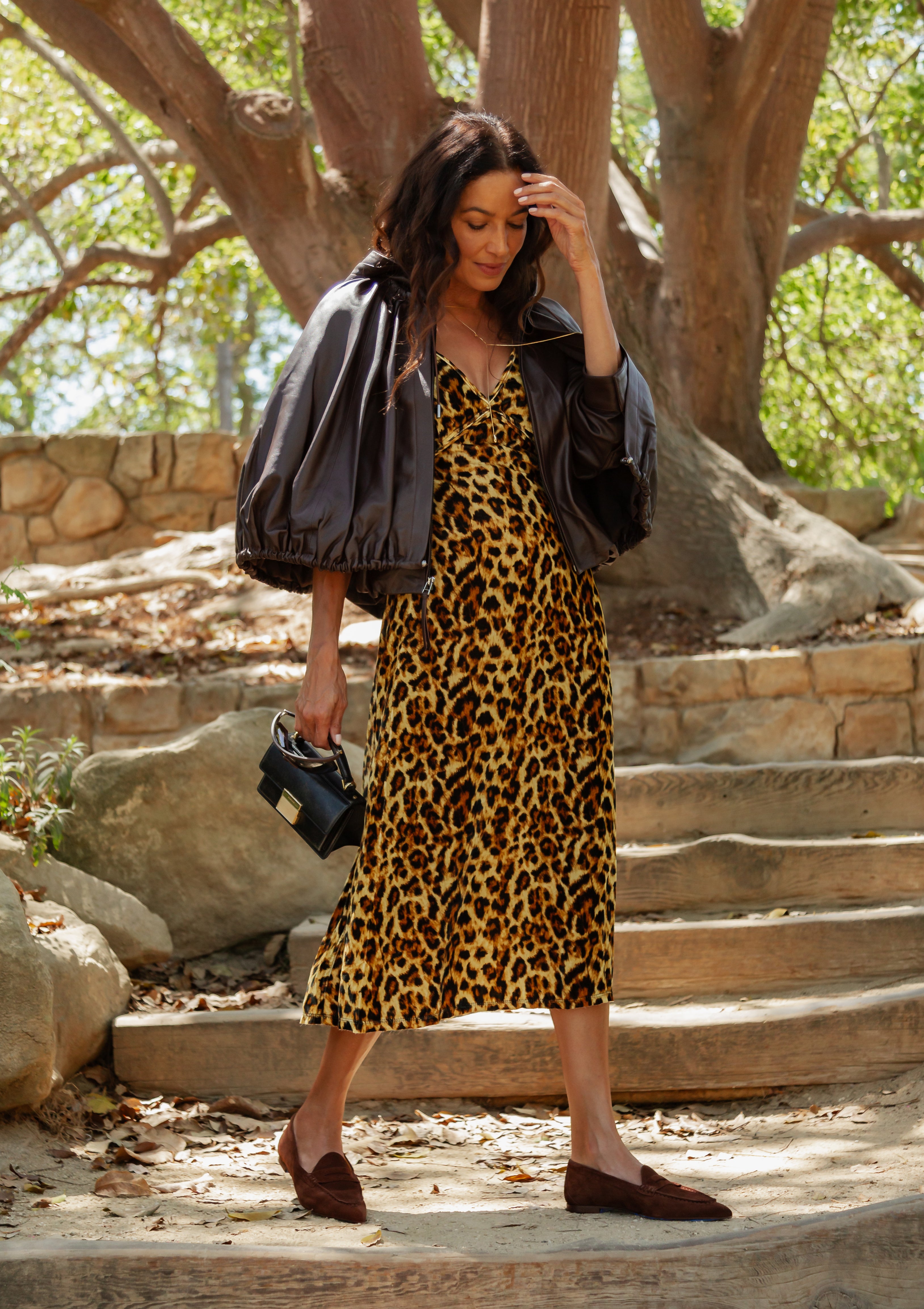 Grunge Slip | Light Brown Leopard