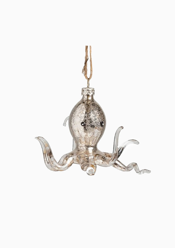 Baby Octopus Glass Ornament