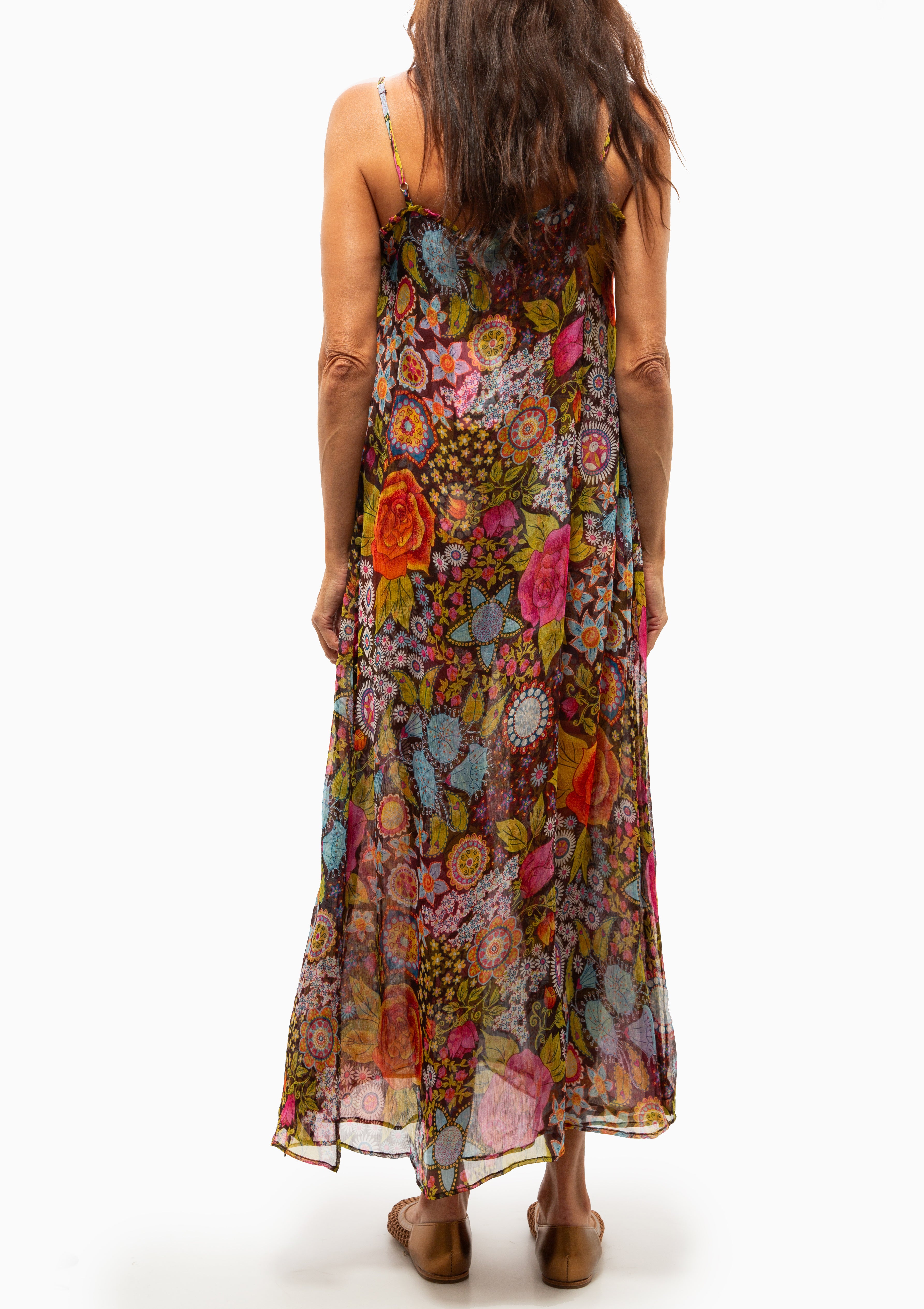 Athens Bloom Mirage Dress | Dark Brown
