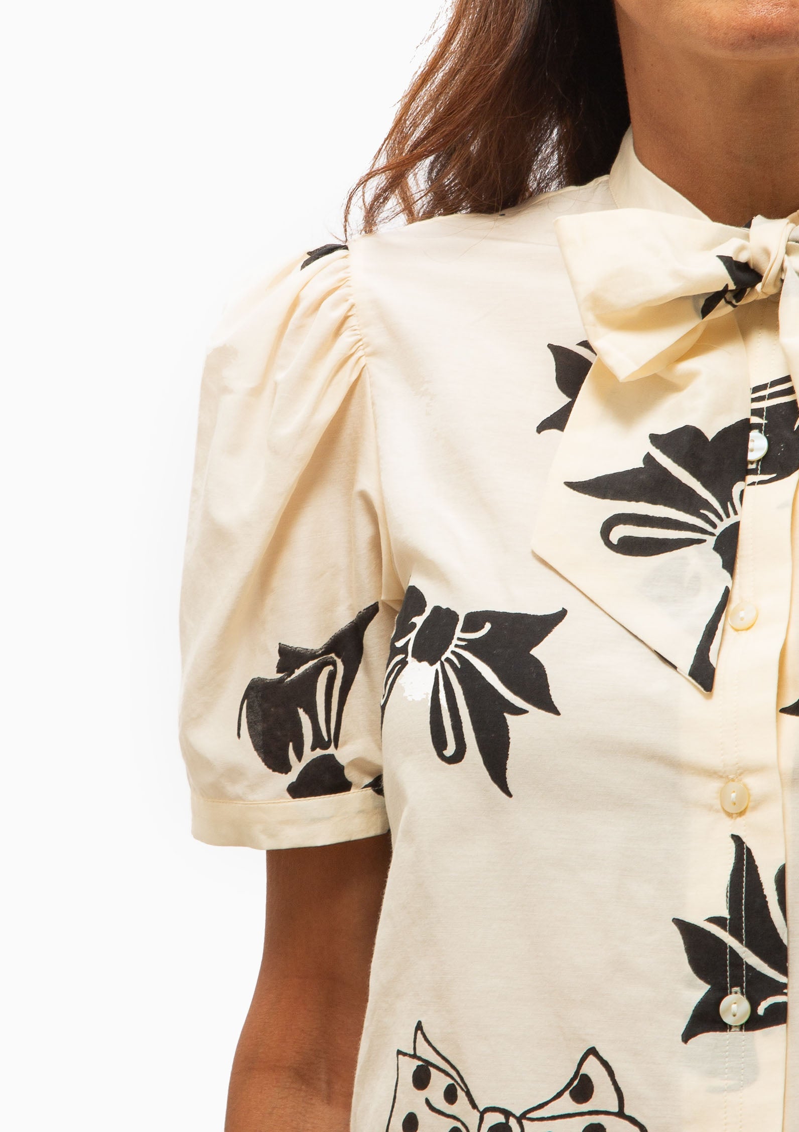 Chance Black Tie Shirt | Off-White