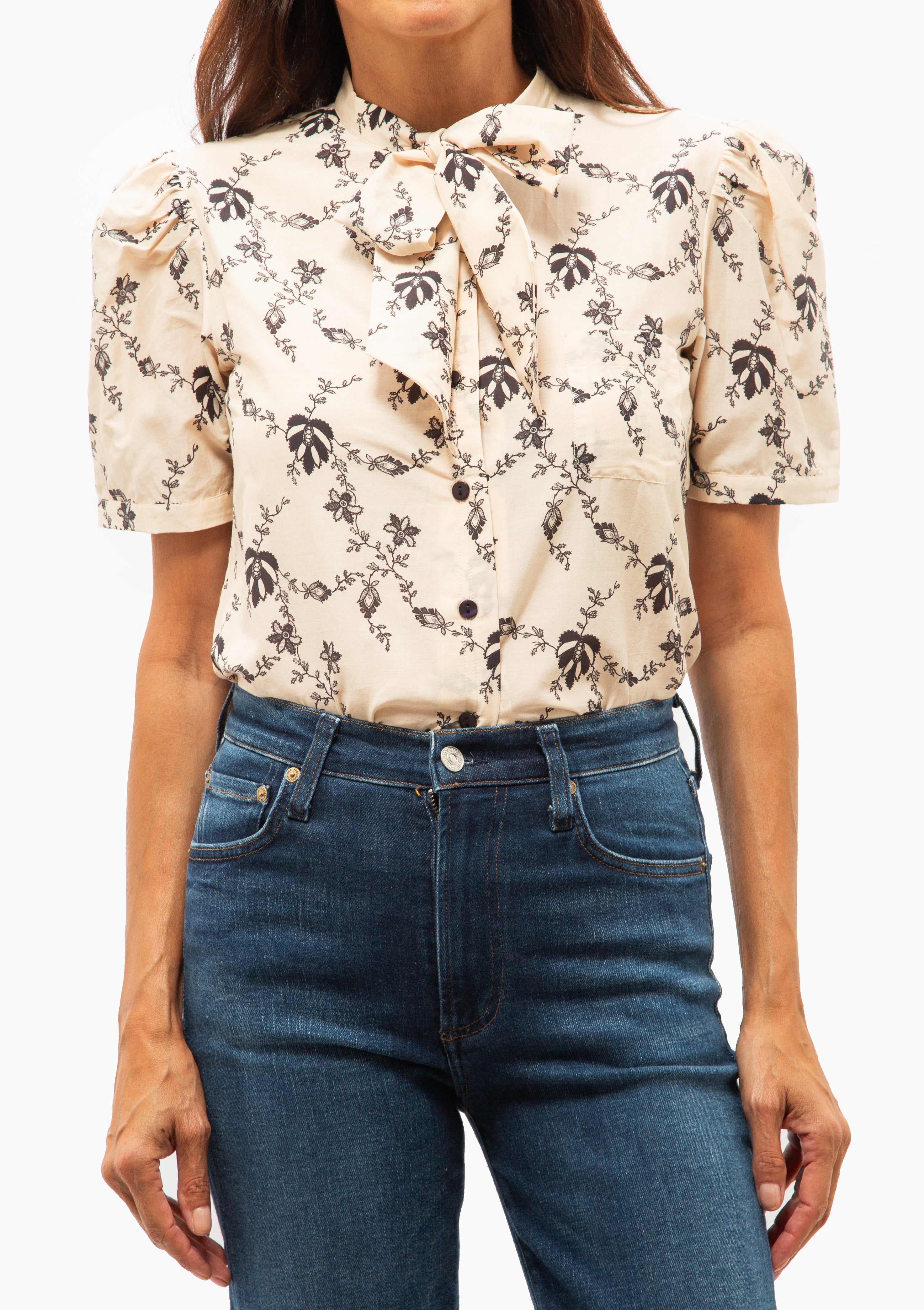 Chance Shadow Lace Shirt | Off-White
