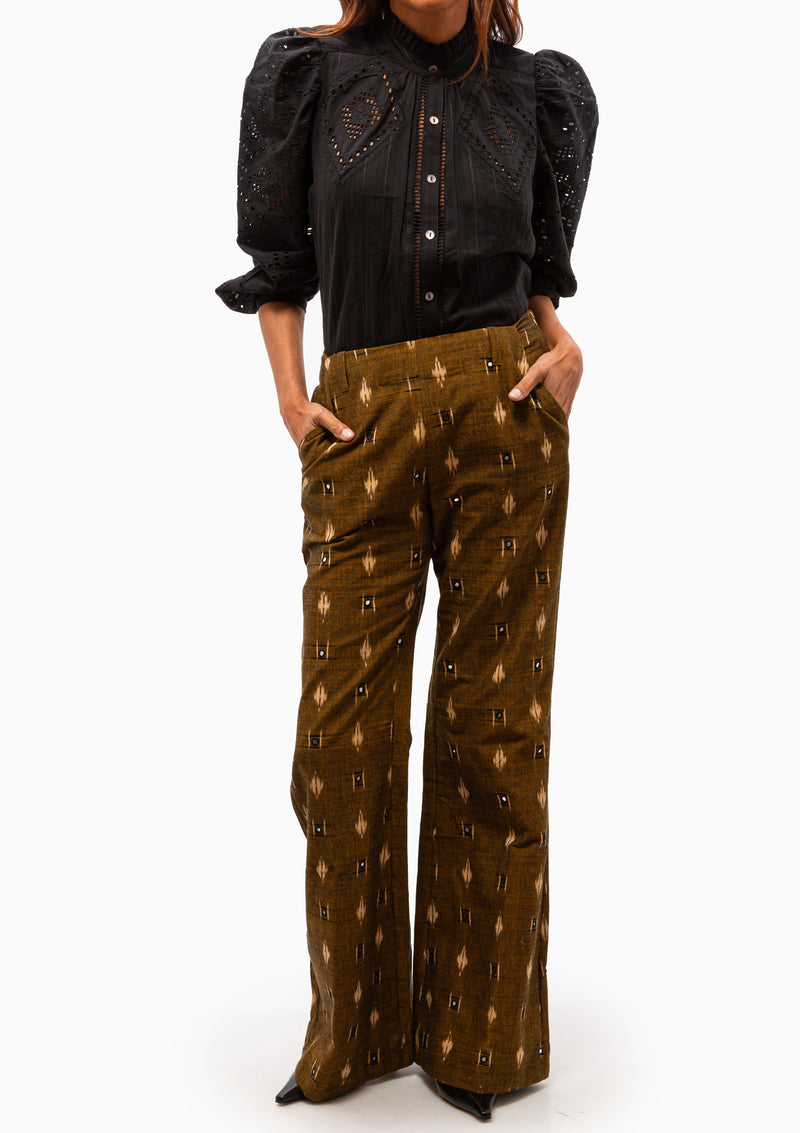 Charlie Bronze Ikat Mirror Pant | Brown Bronze
