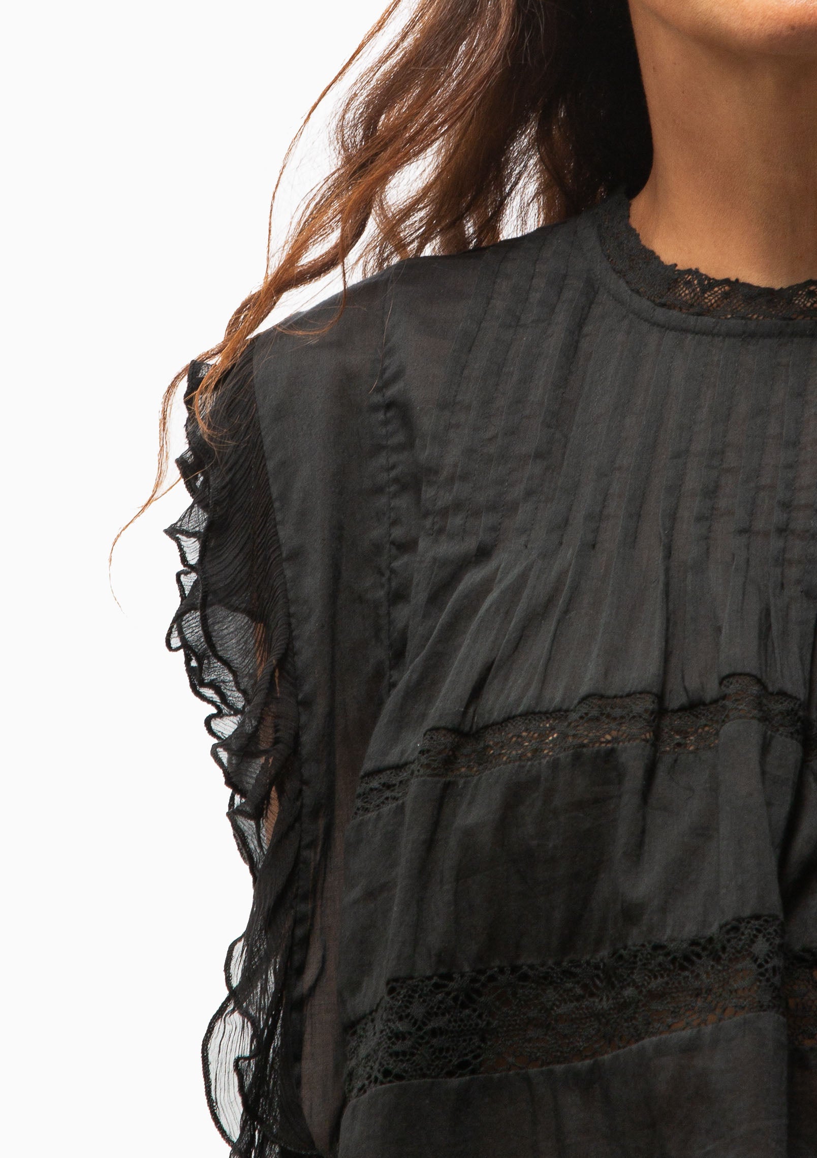 Maeva Onyx Lace Top | Black
