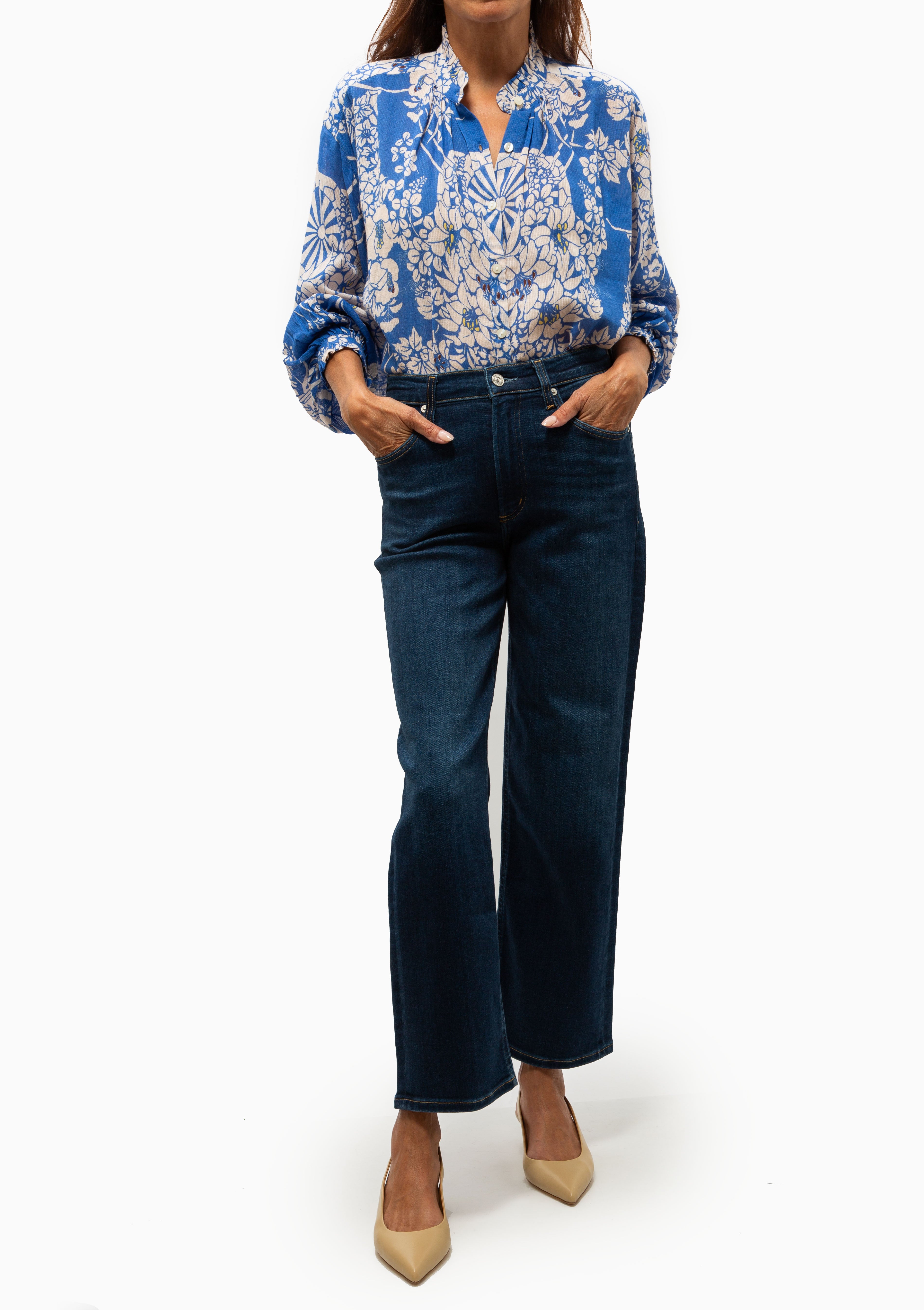 Poet Royal Spoke Blouse | Medium Blue