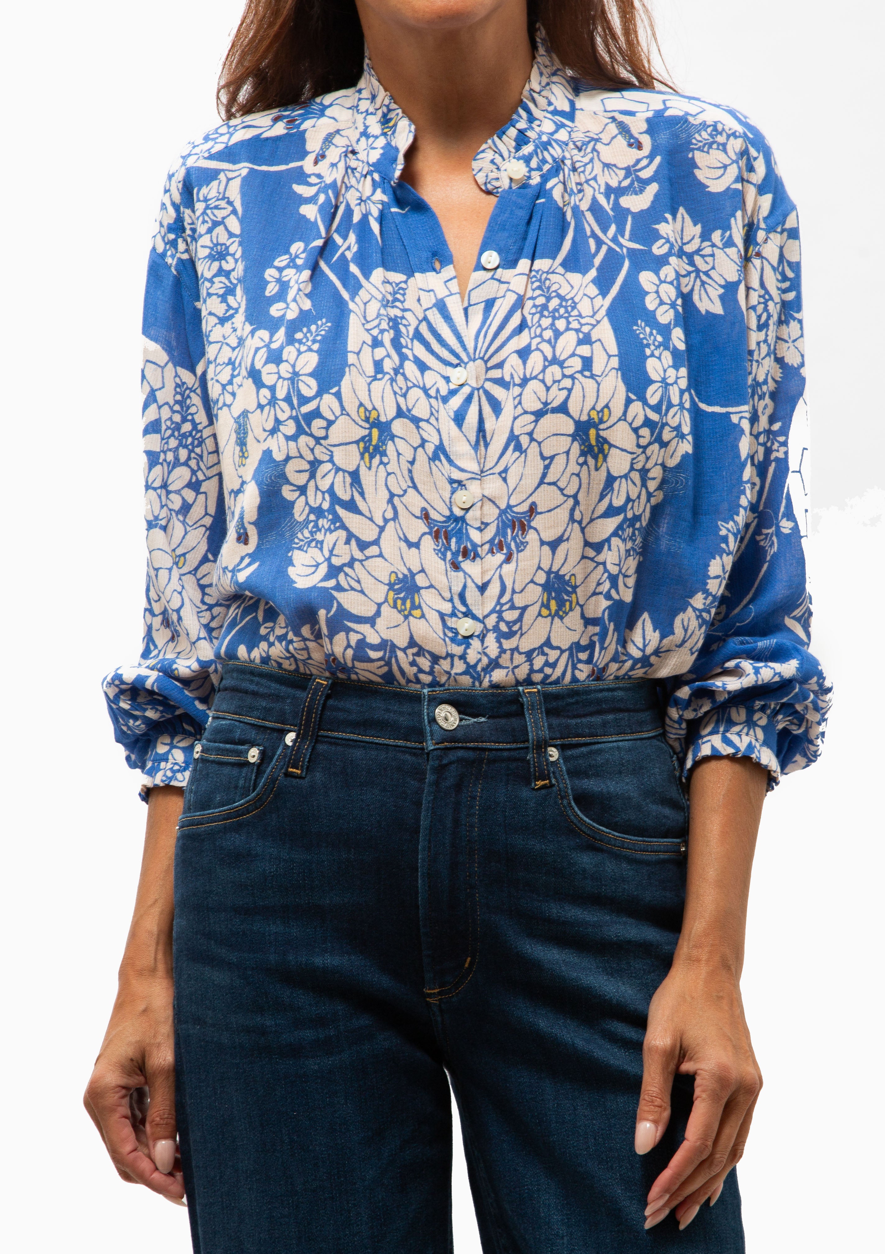 Poet Royal Spoke Blouse | Medium Blue