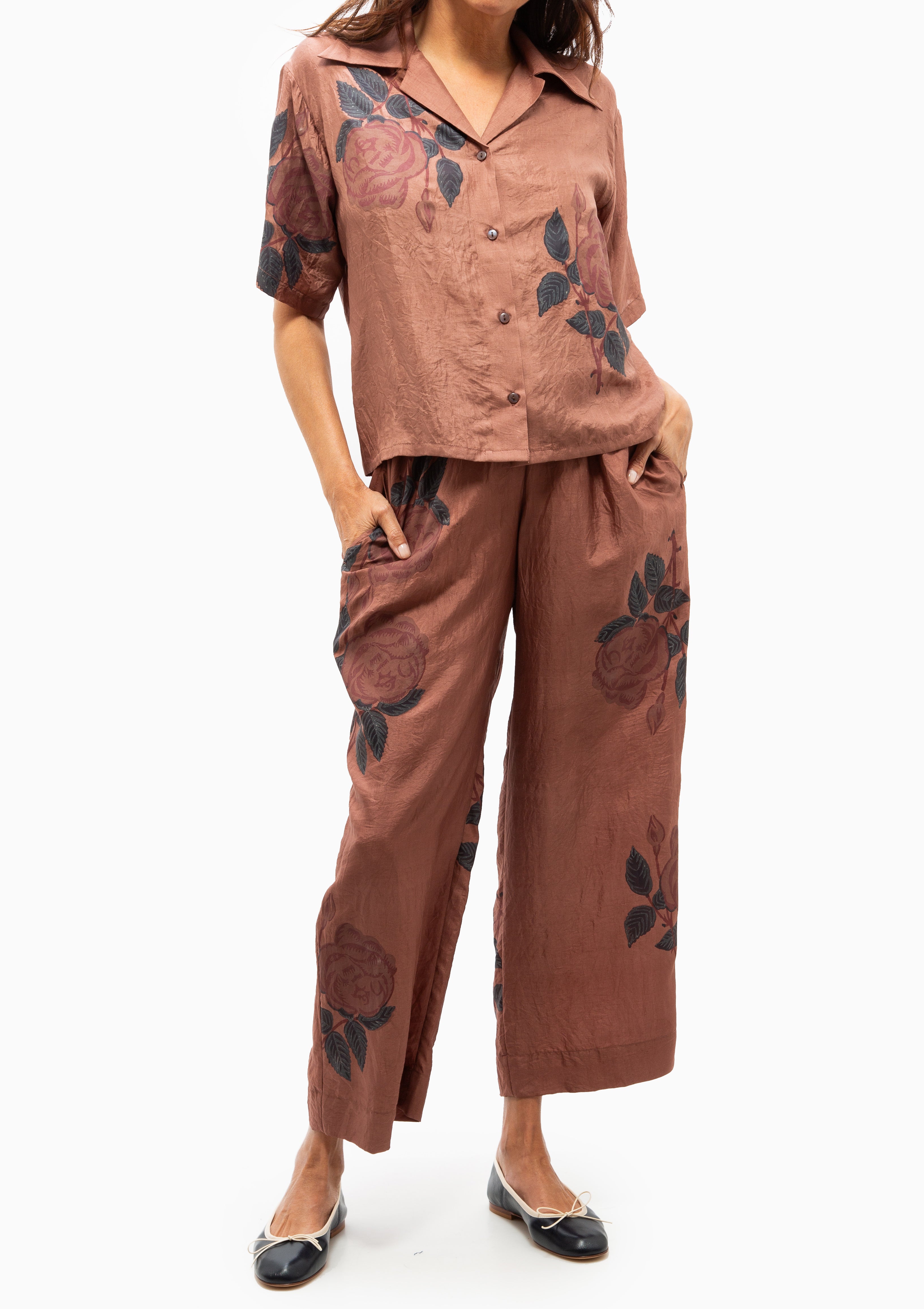Stevie Rose Shirt | Brown Mauvewood