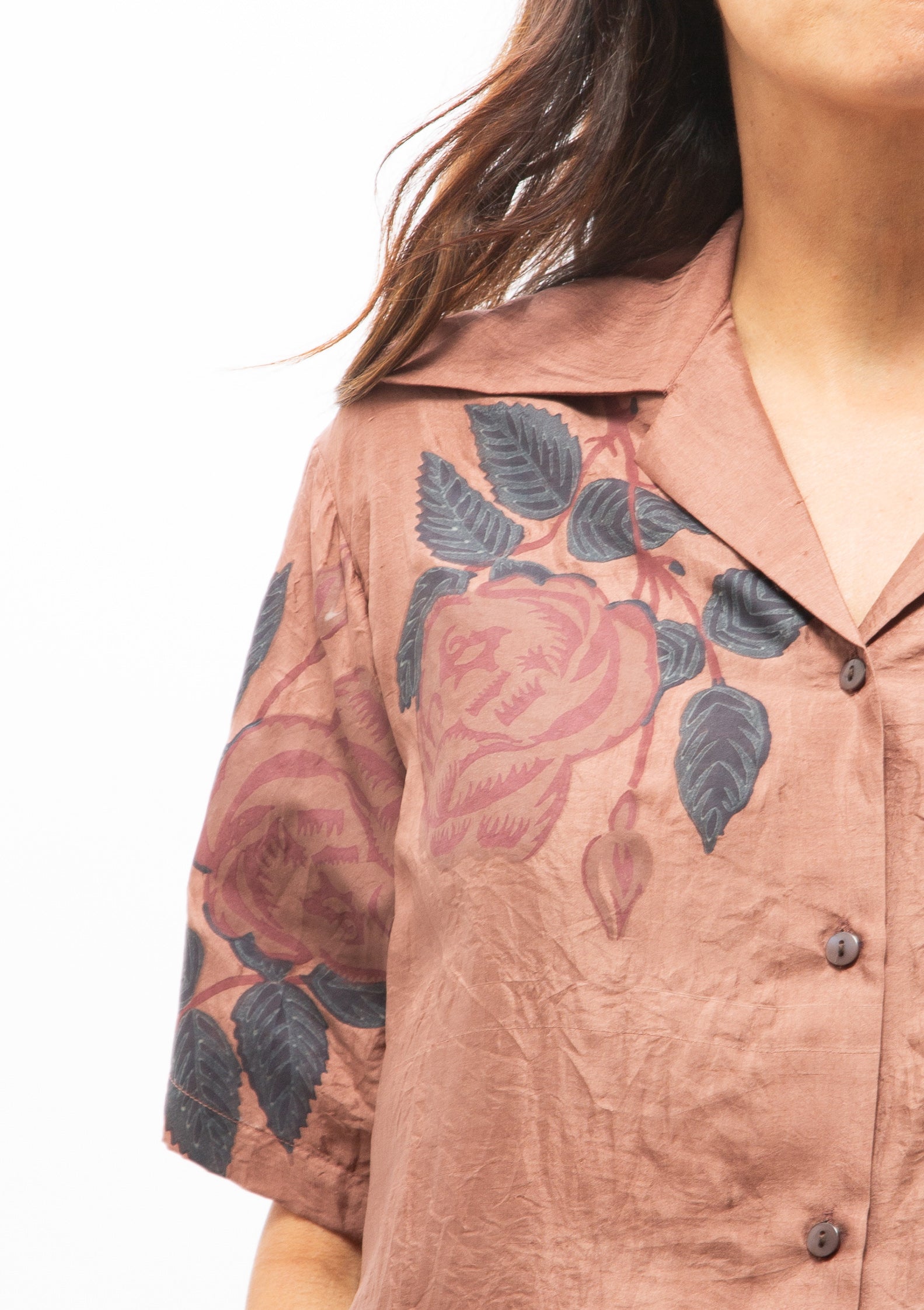 Stevie Rose Shirt | Brown Mauvewood