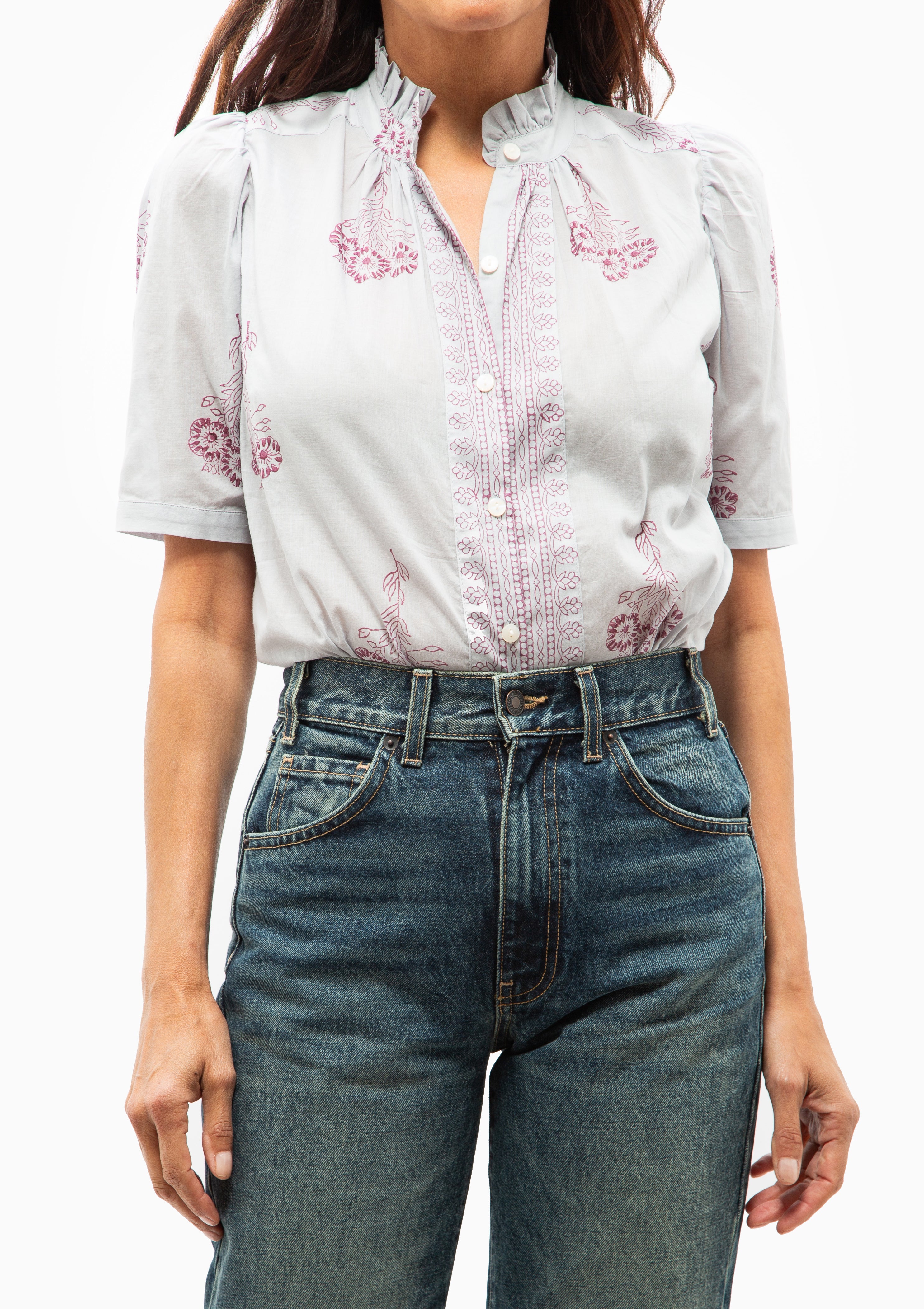 Winn Pansy Shirt | Blue Sky