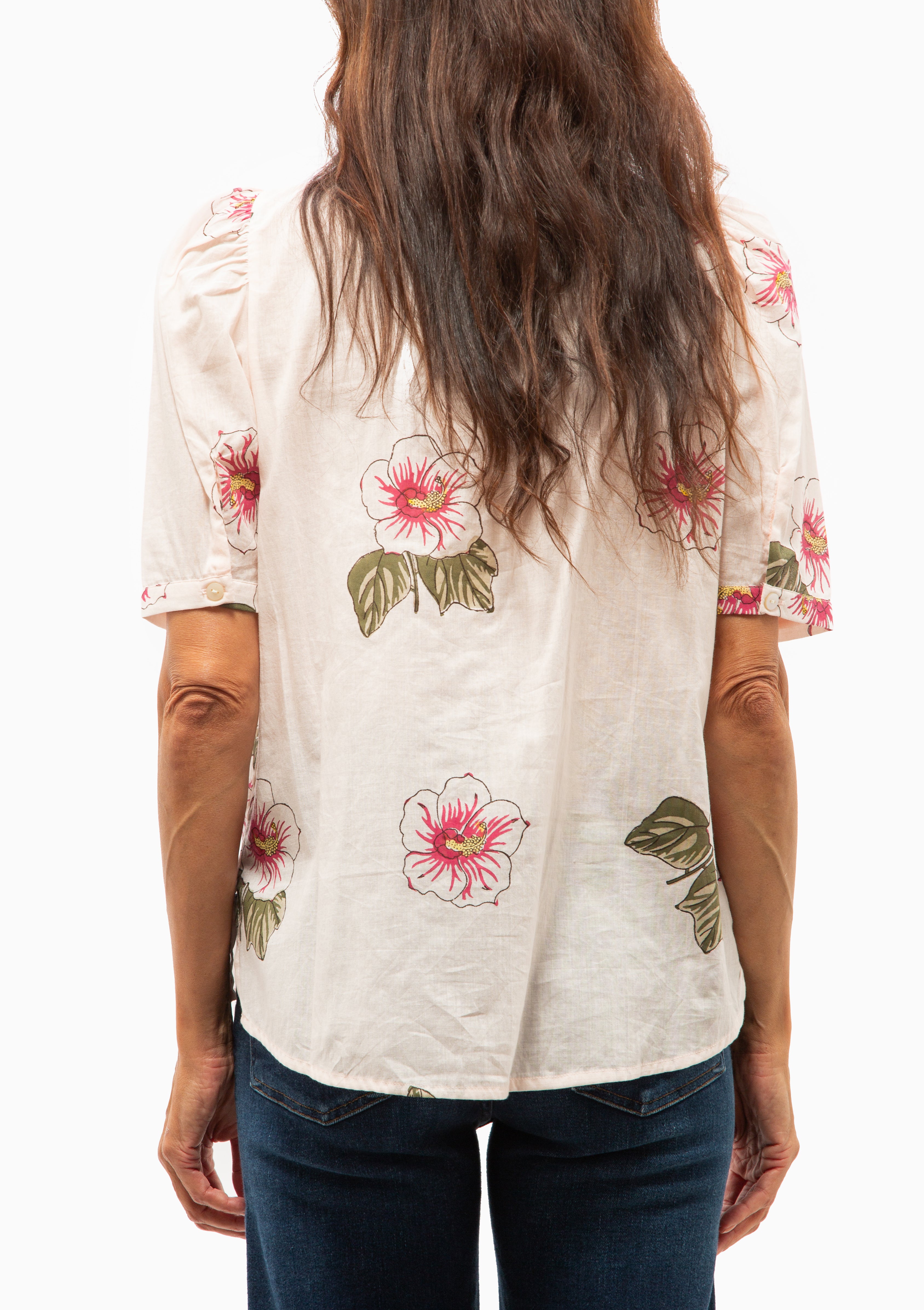 Winnie Blush Hibiscus Shirt | Off-White