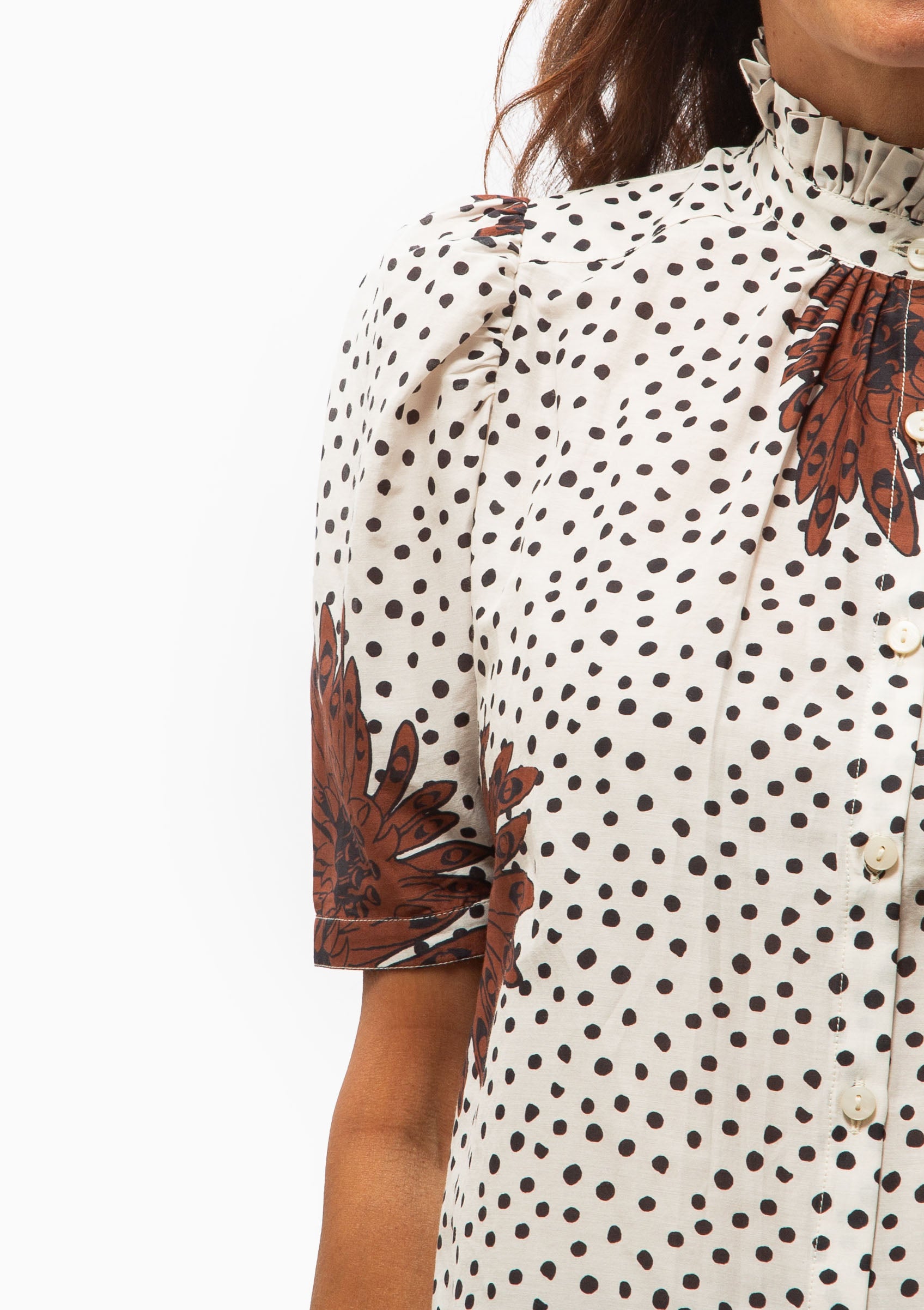 Winnie Cocoa Dahlia Shirt | Off-White