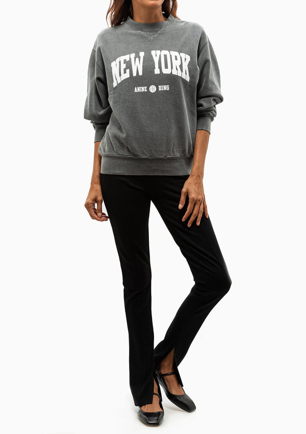 Ramona Sweatshirt University New York | Washed Black