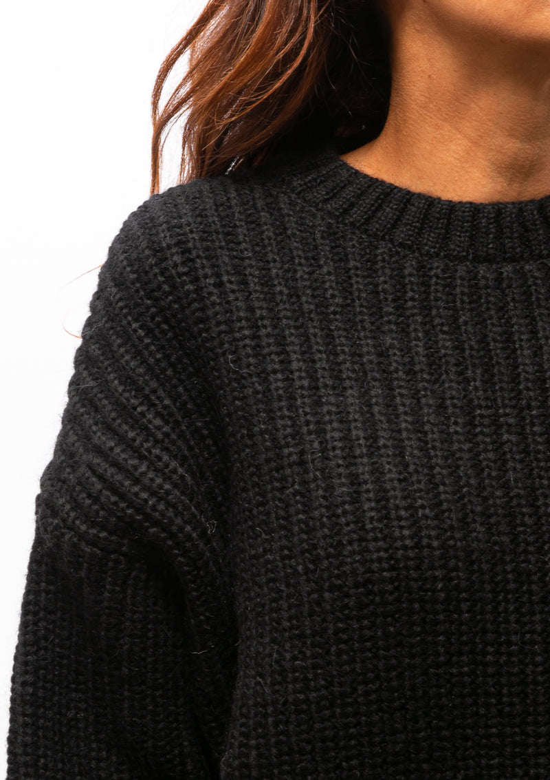 Sydney Crew Sweater | Black