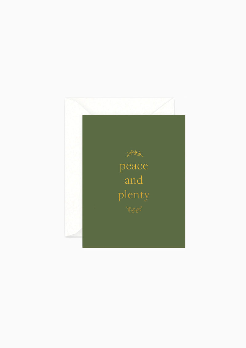 Peace & Plenty Holiday Greeting Card