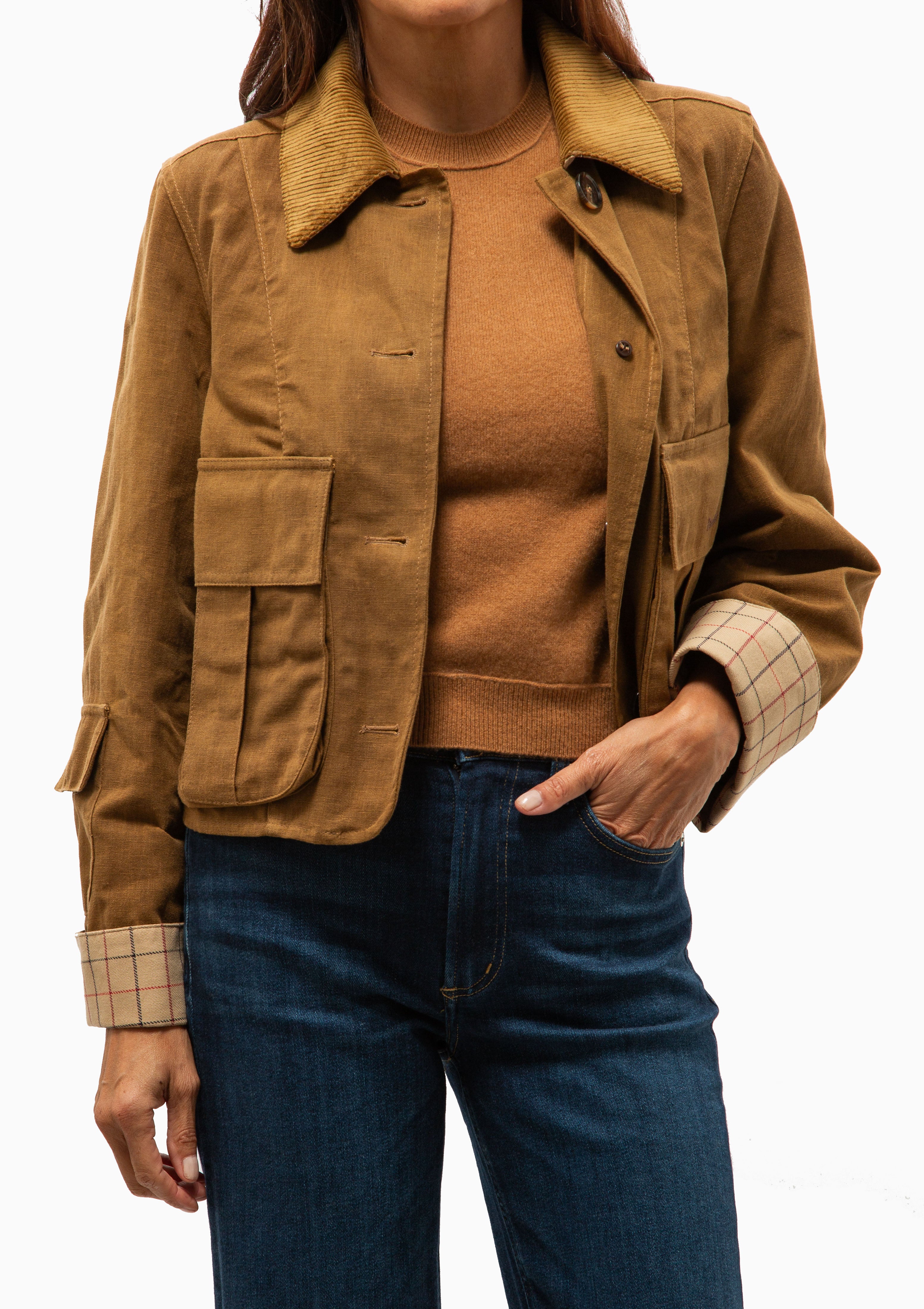 Dalbury Casual Jacket | Tan/Beige Tattersall