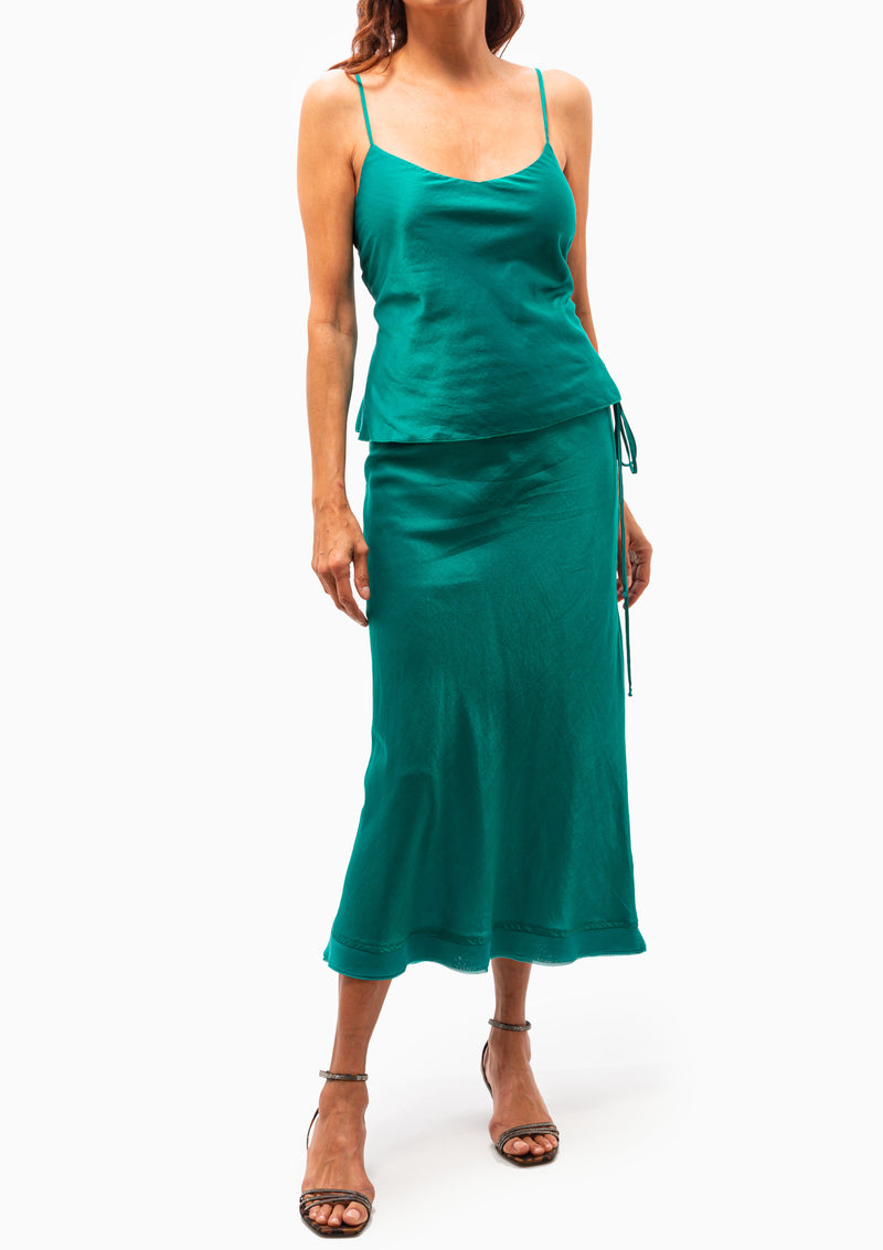 3/4 Garbo Skirt | Paris Green