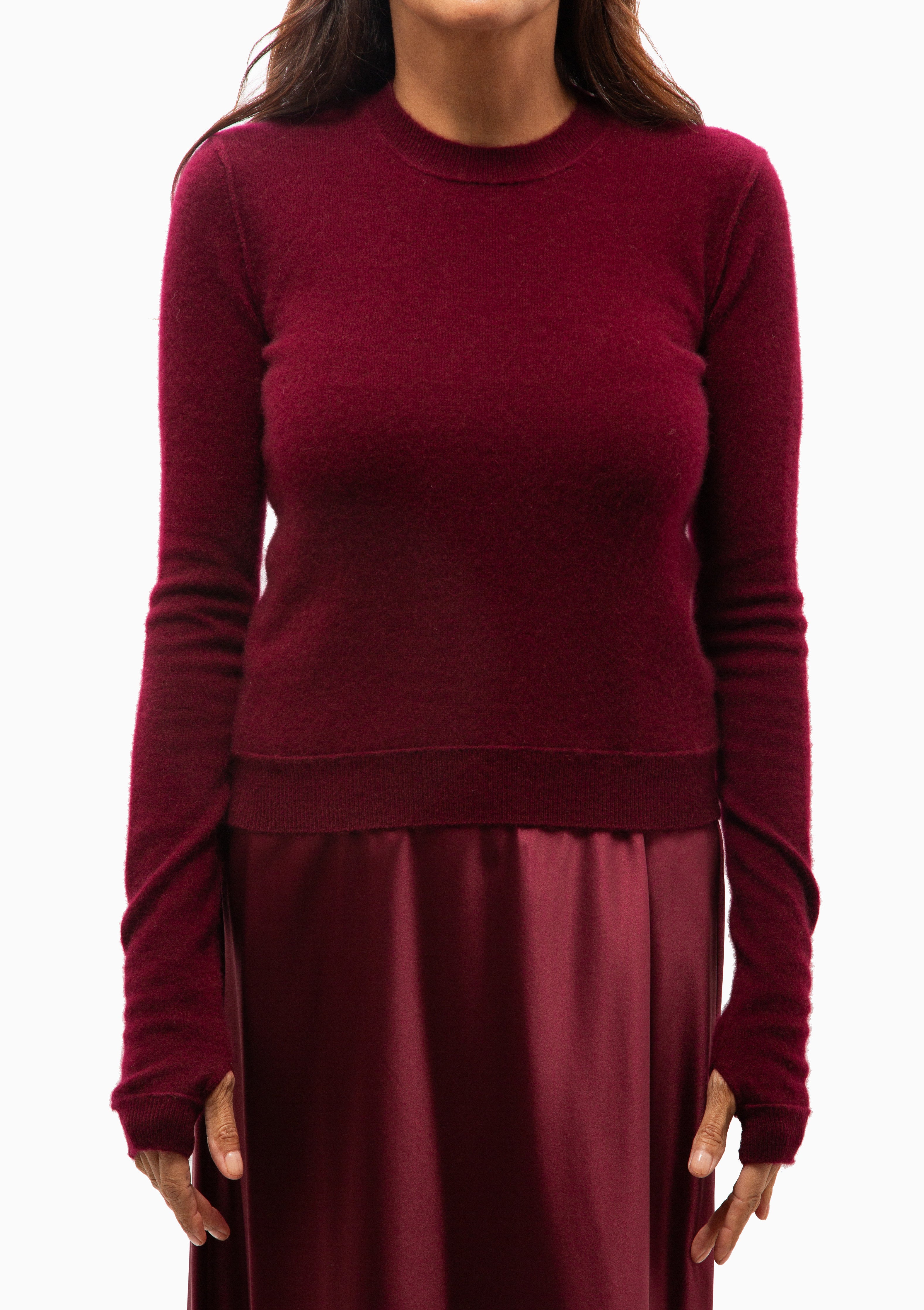 Mini Royal All Thumbs Cashmere Sweater | Bordeaux