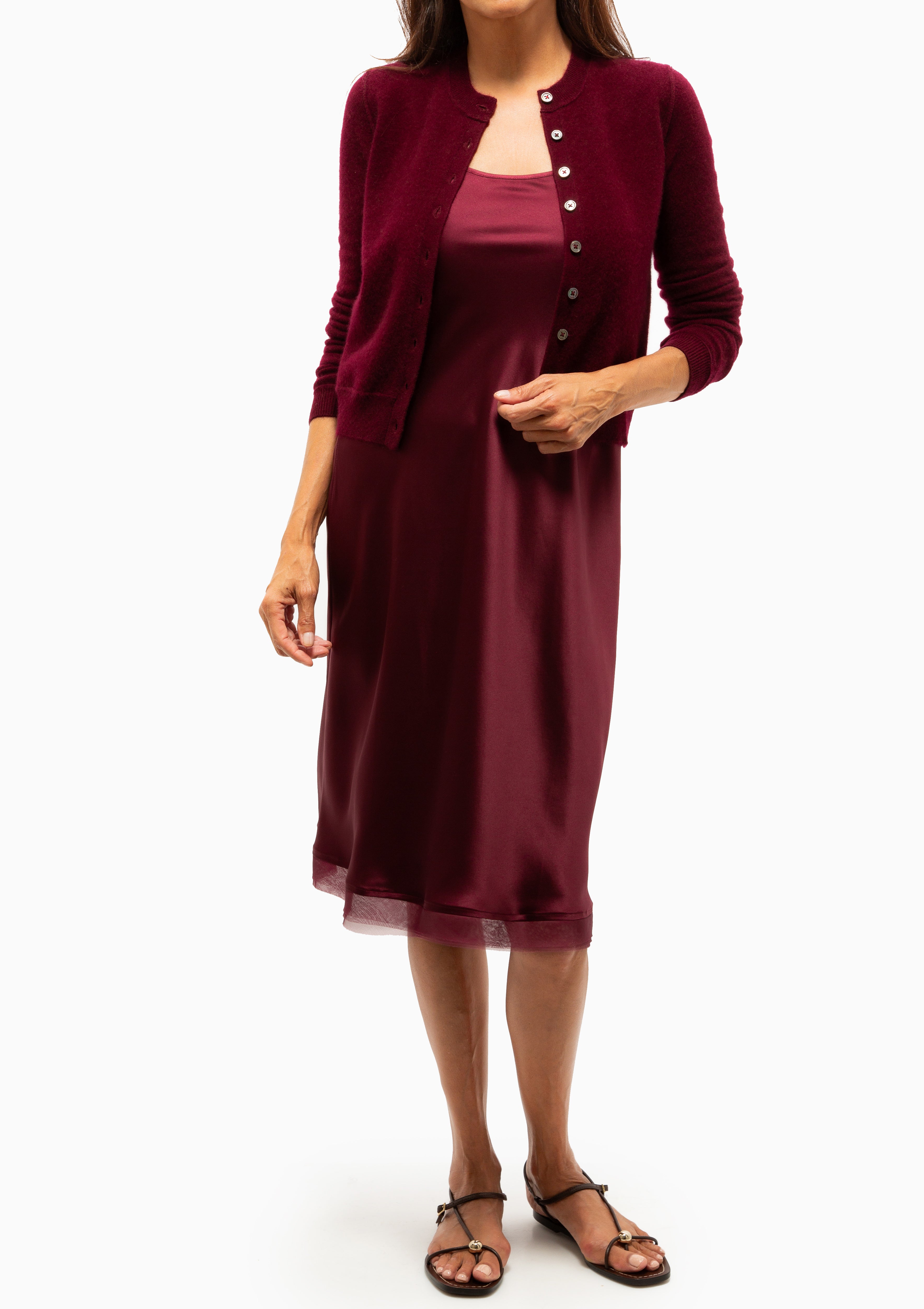 Mini Royal Cardigan | Bordeaux